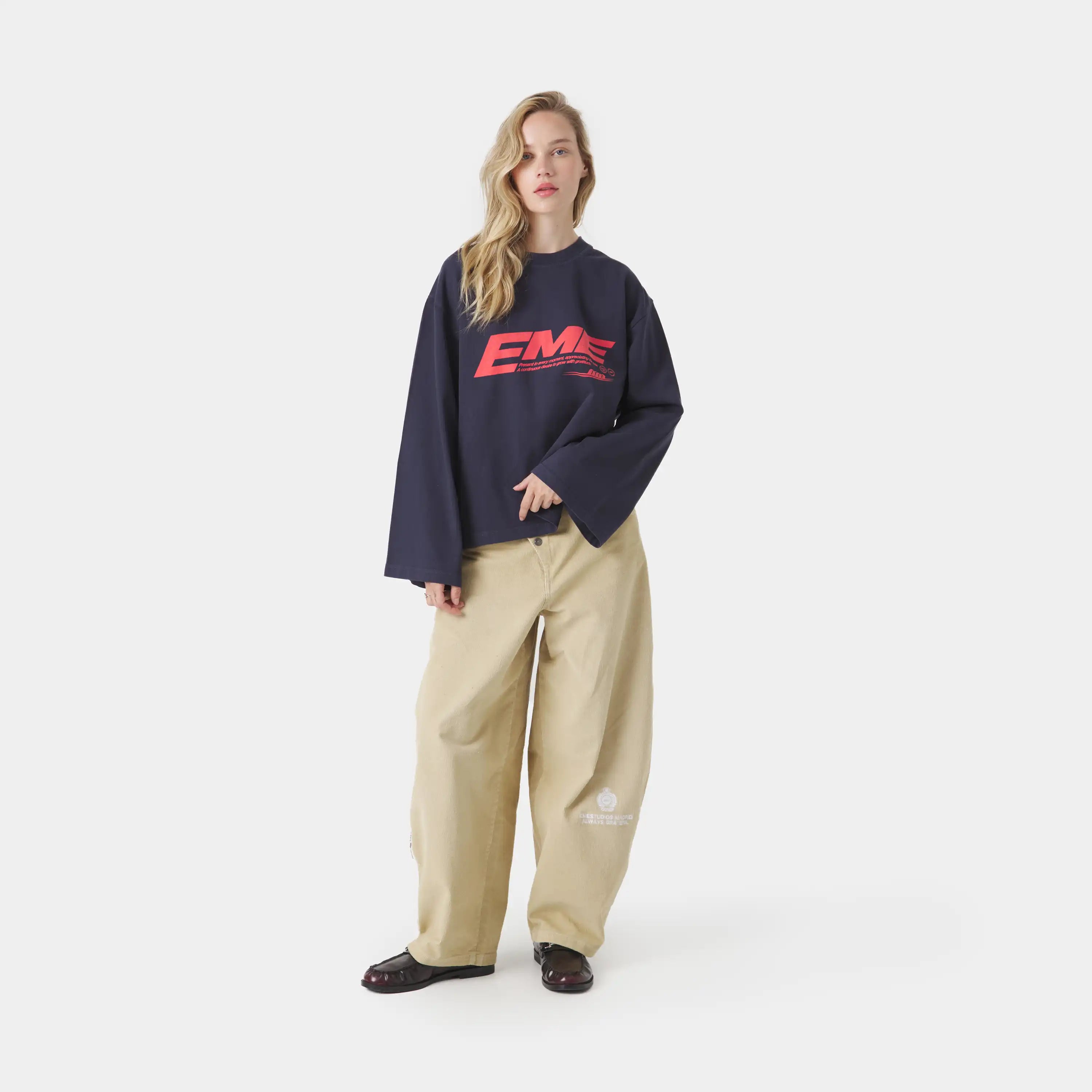 Bound Navy Long Sleeve T-shirts Eme Studios