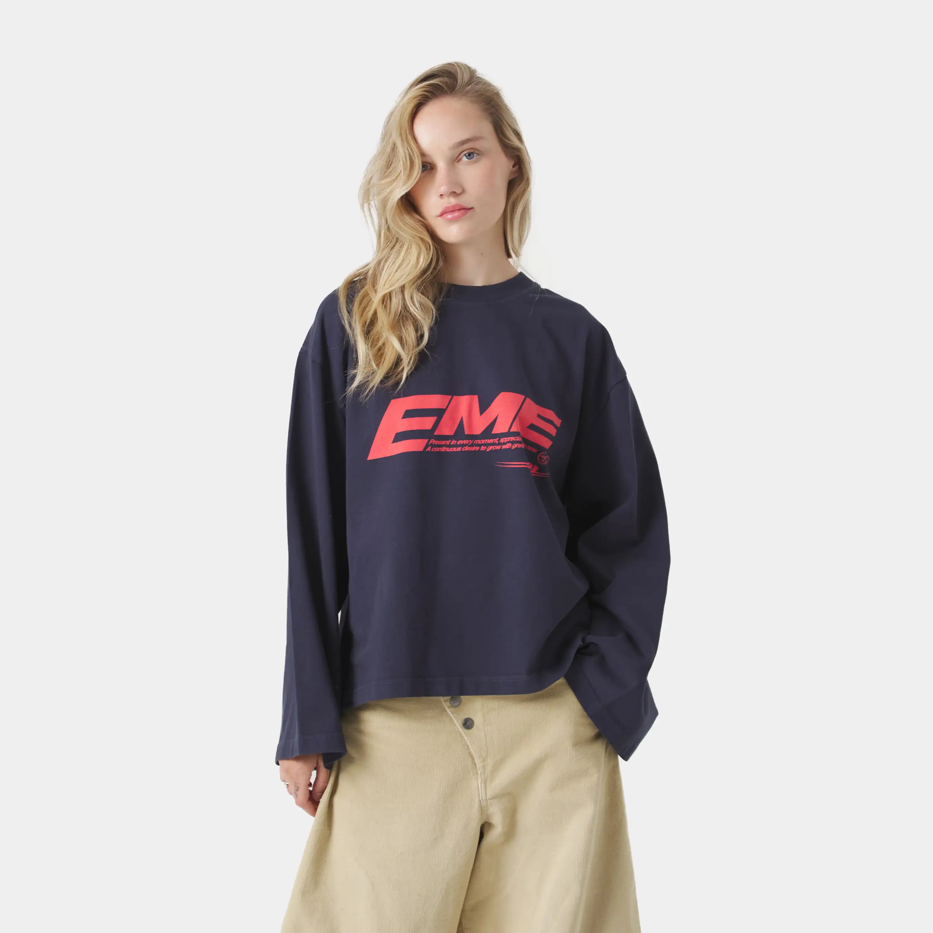 Bound Navy Long Sleeve T-shirts Eme Studios
