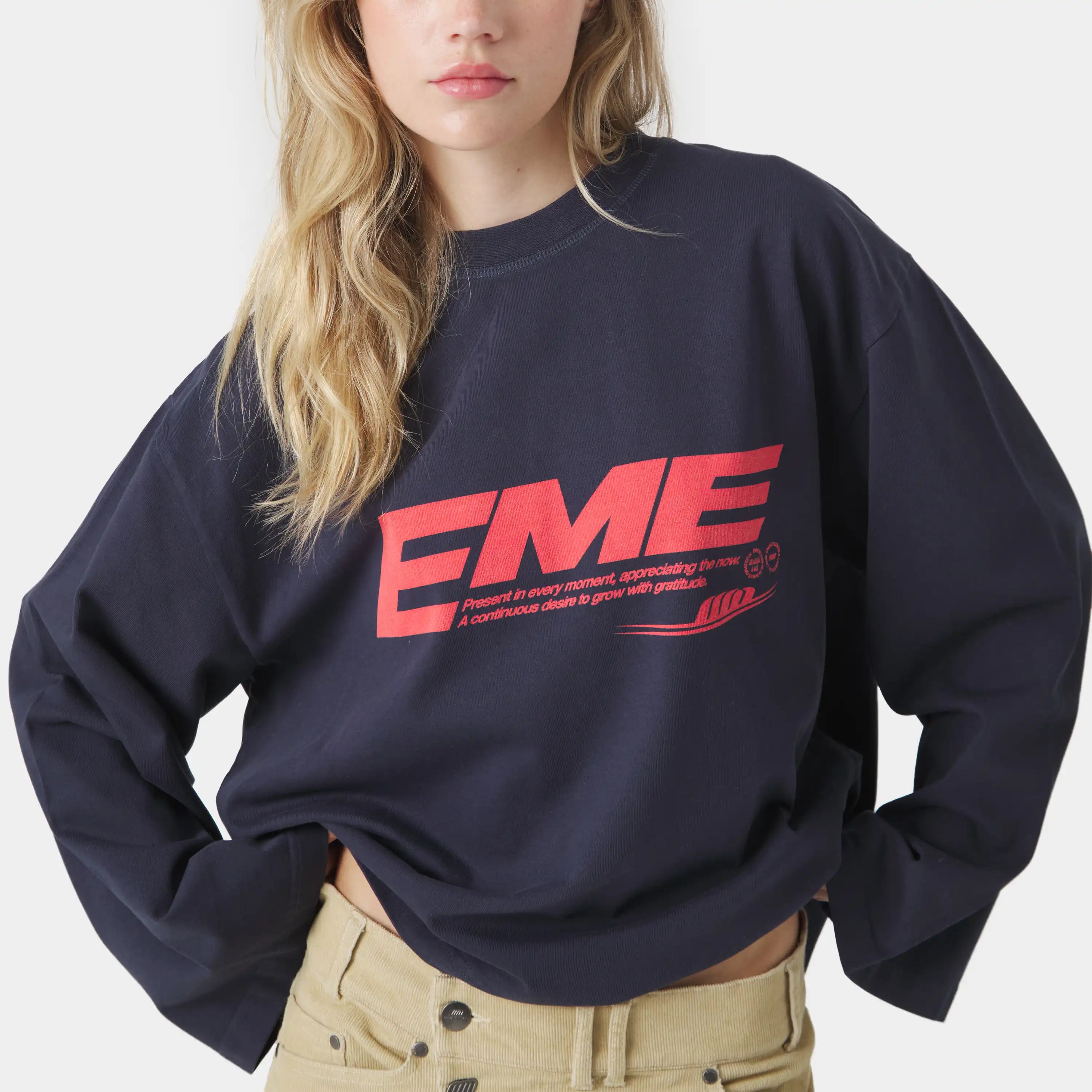 Bound Navy Long Sleeve T-shirts Eme Studios