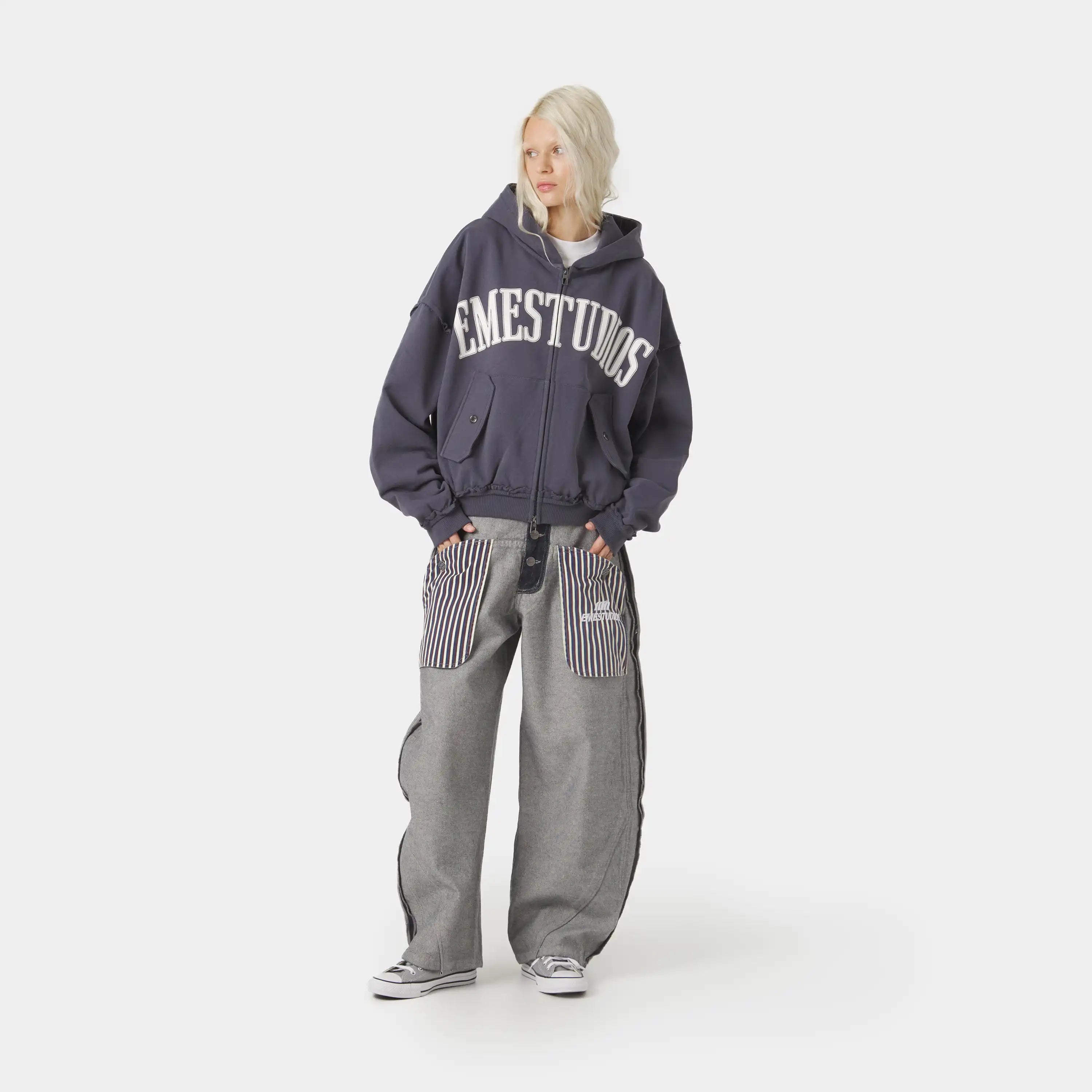 Vault Ombre Blue Full Zip Hoodies Eme Studios