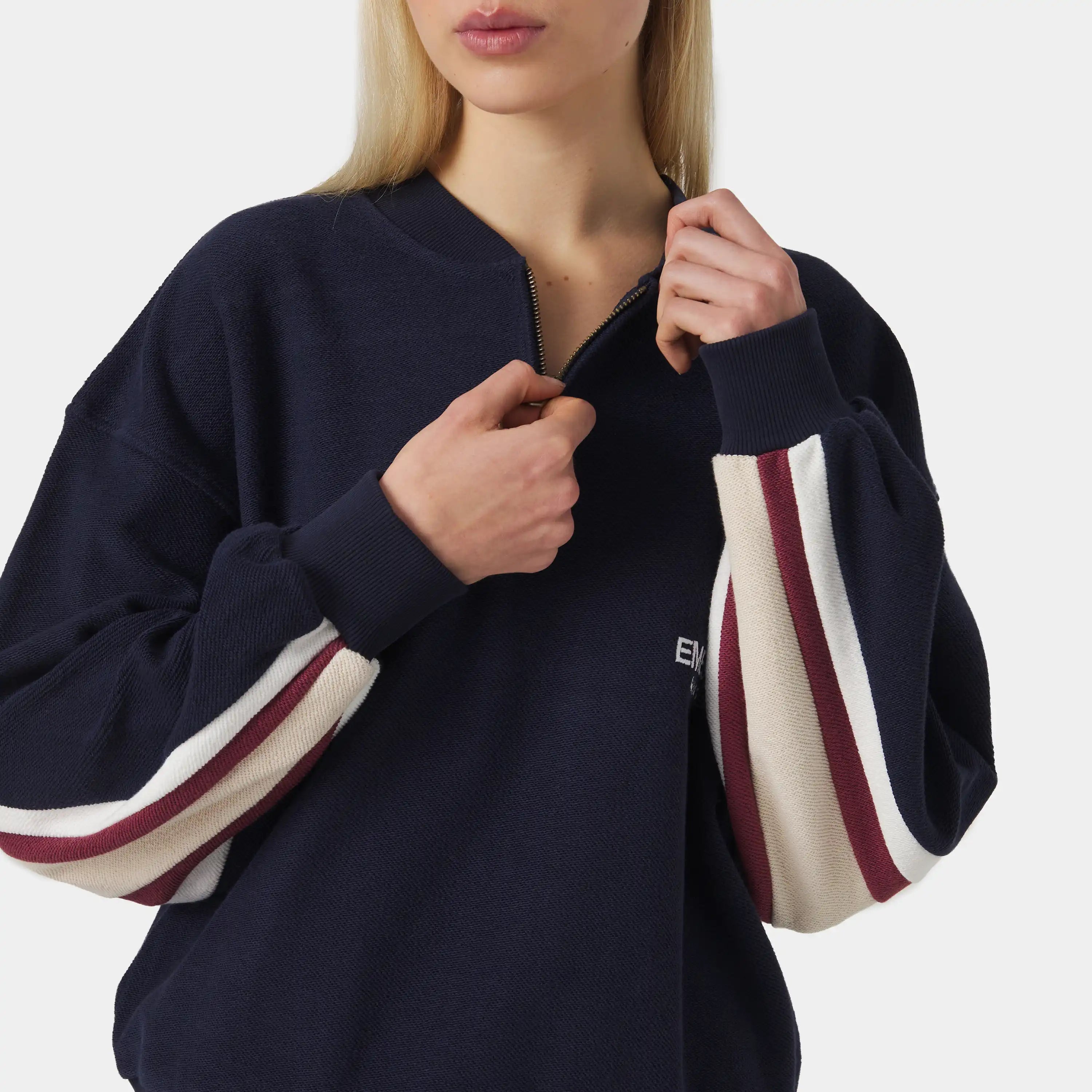Vanguard Navy Half Zip Sweatshirts Eme Studios