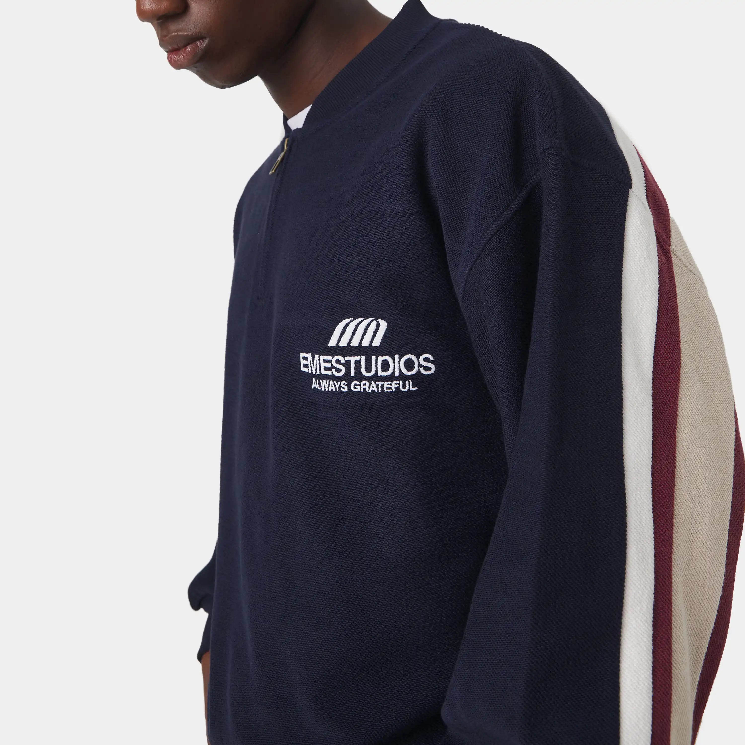 Vanguard Navy Half Zip Sweatshirts Eme Studios