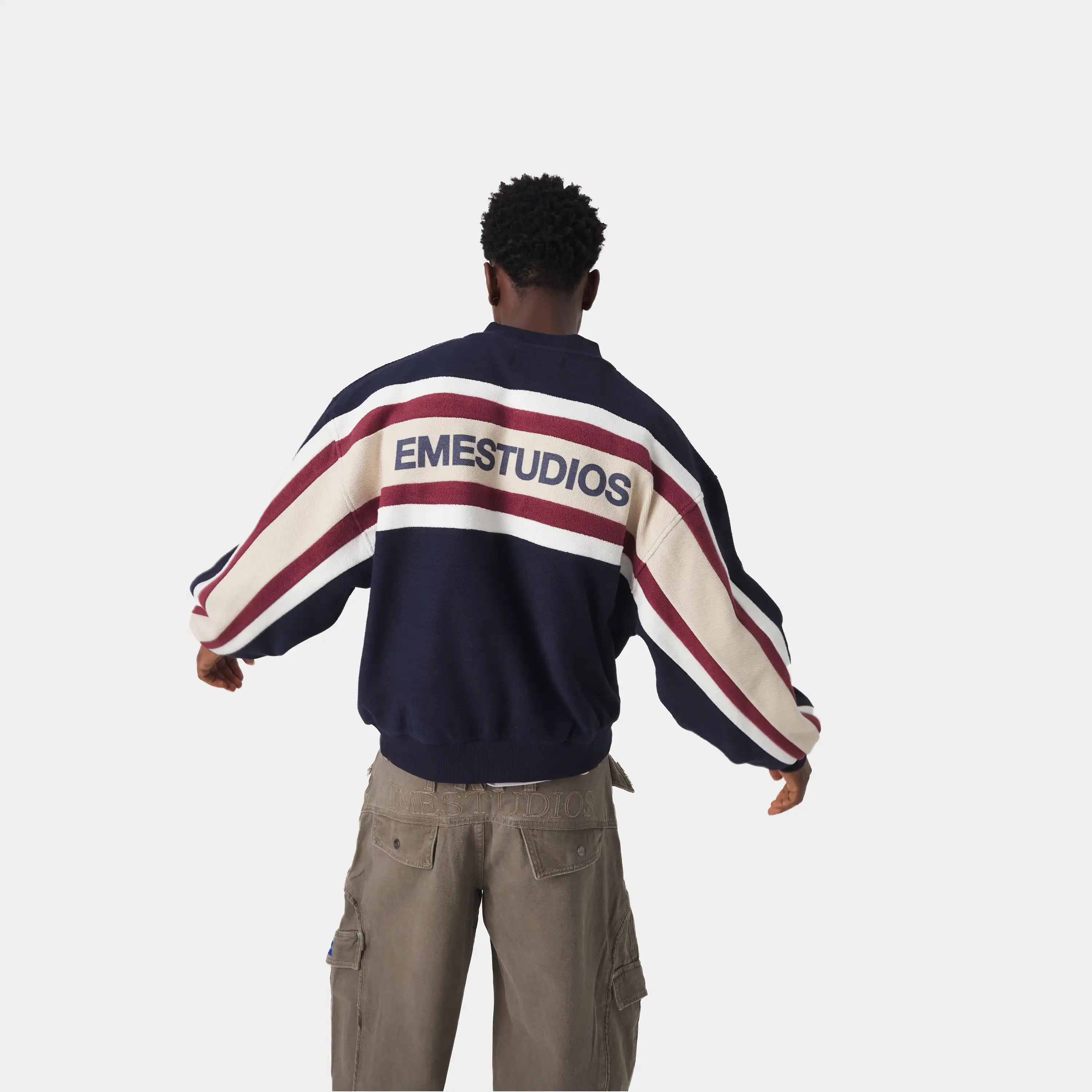 Vanguard Navy Half Zip Sweatshirts Eme Studios