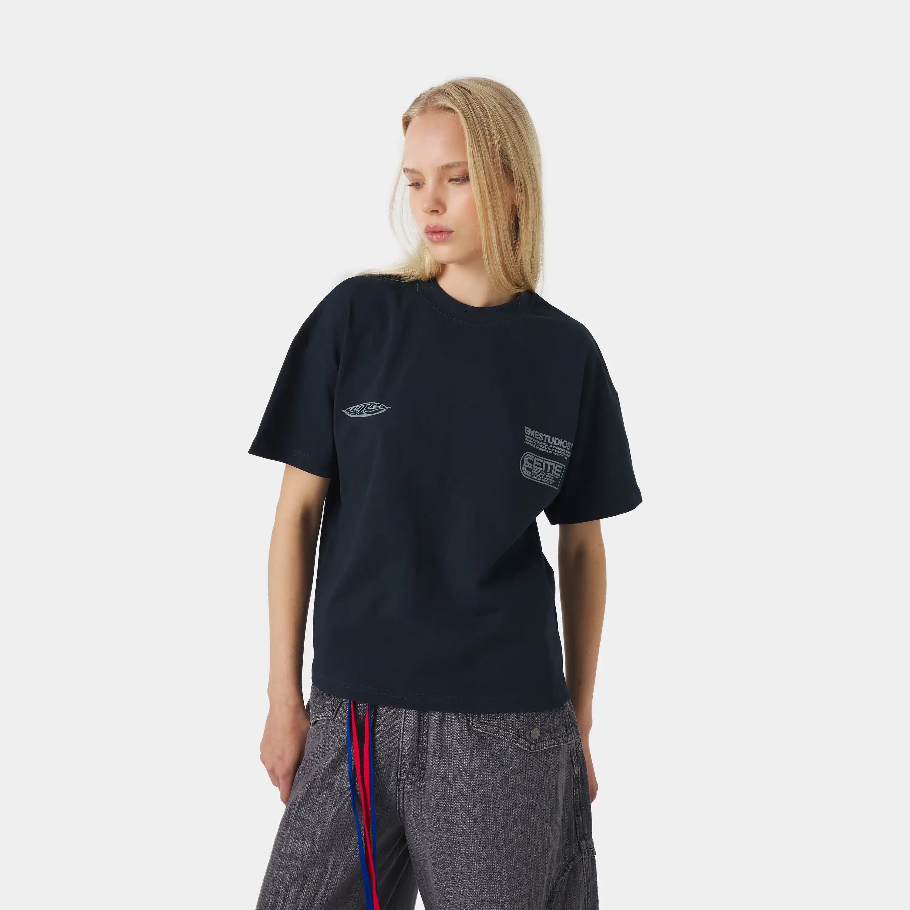Rodeo Navy Oversized Tee T-shirts Eme Studios