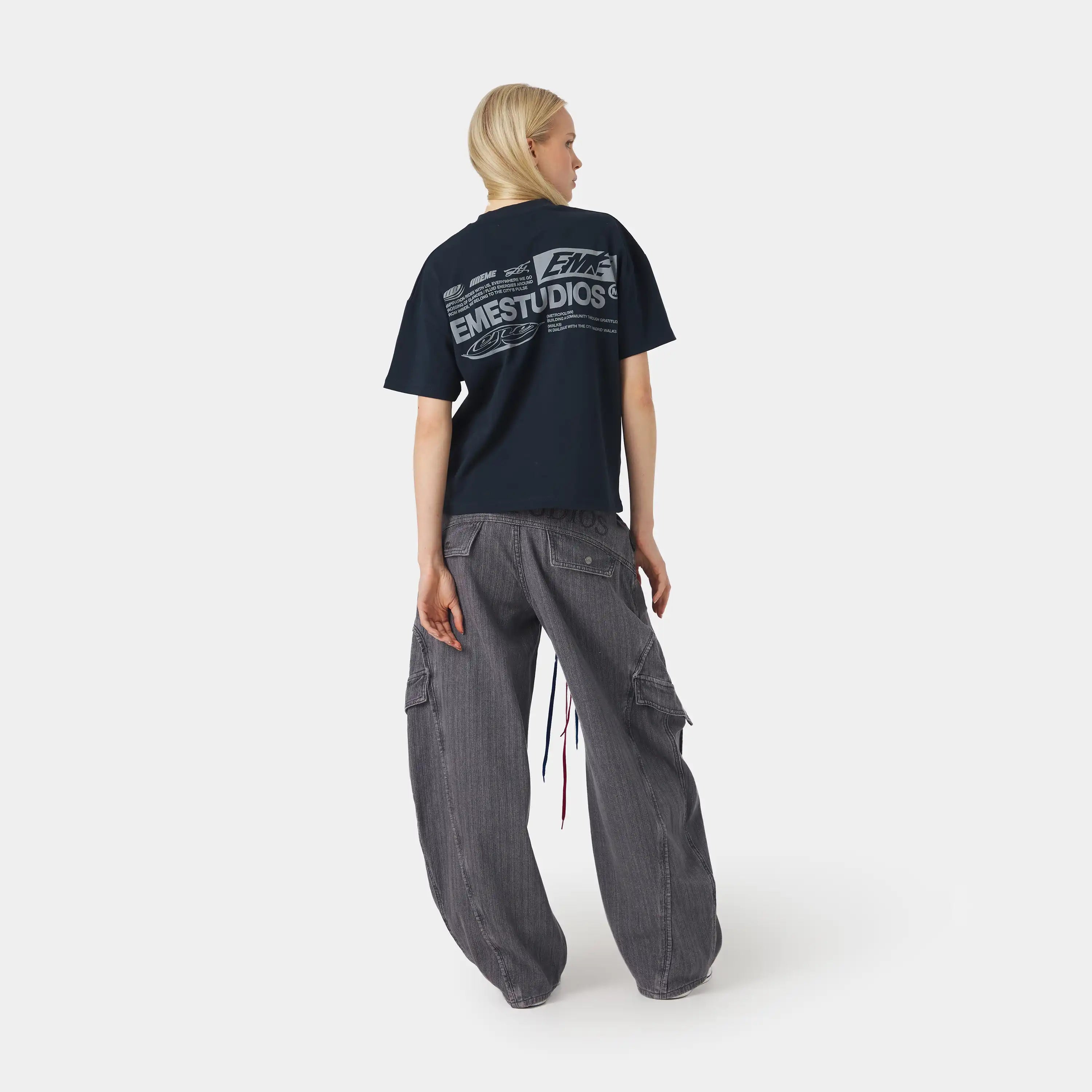 Rodeo Navy Oversized Tee T-shirts Eme Studios