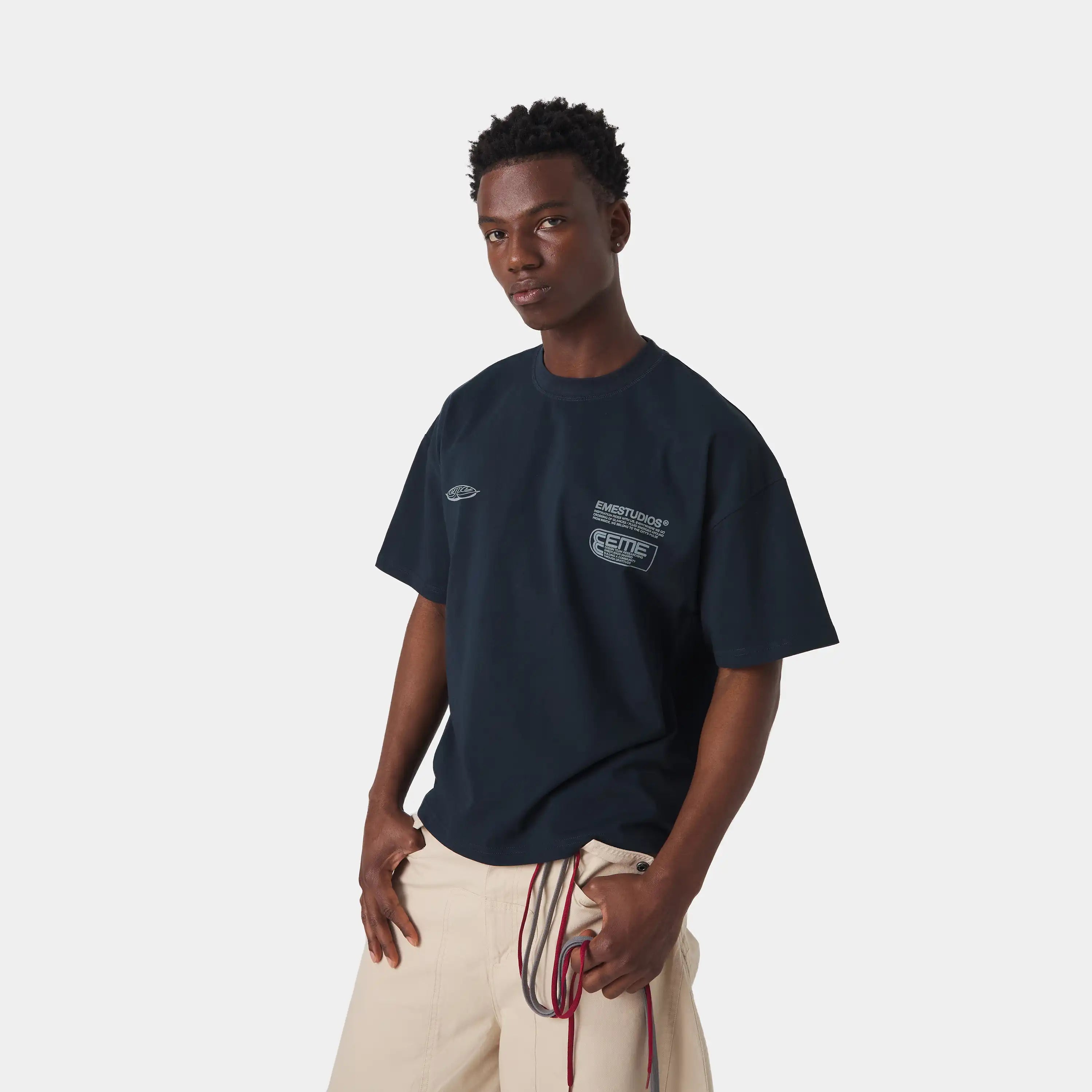 Rodeo Navy Oversized Tee T-shirts Eme Studios