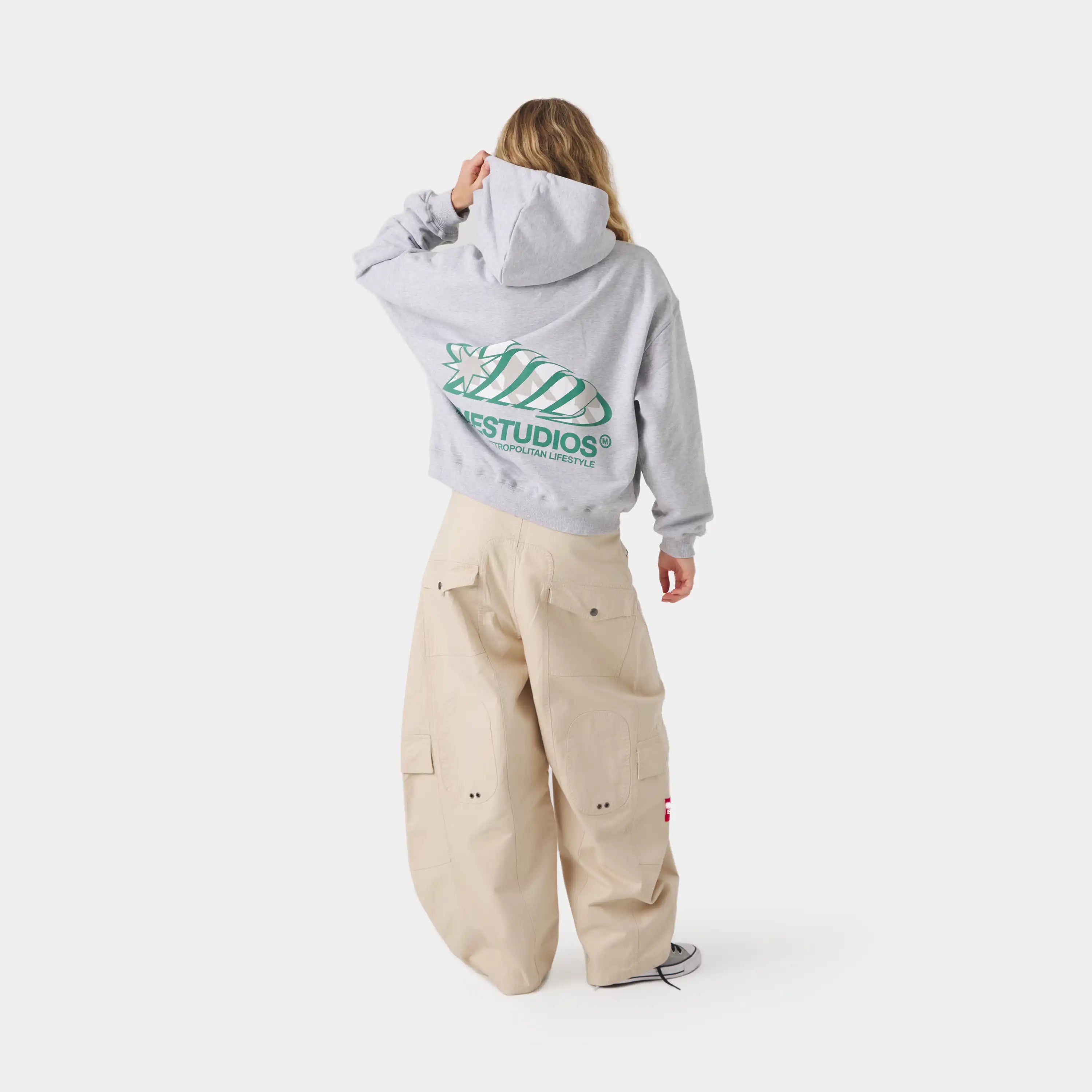 Claurev Grey Oversized Hoodie Hoodies Eme Studios