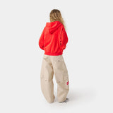 Gummy Poppy Red Cropped Full Zip Hoodies Eme Studios