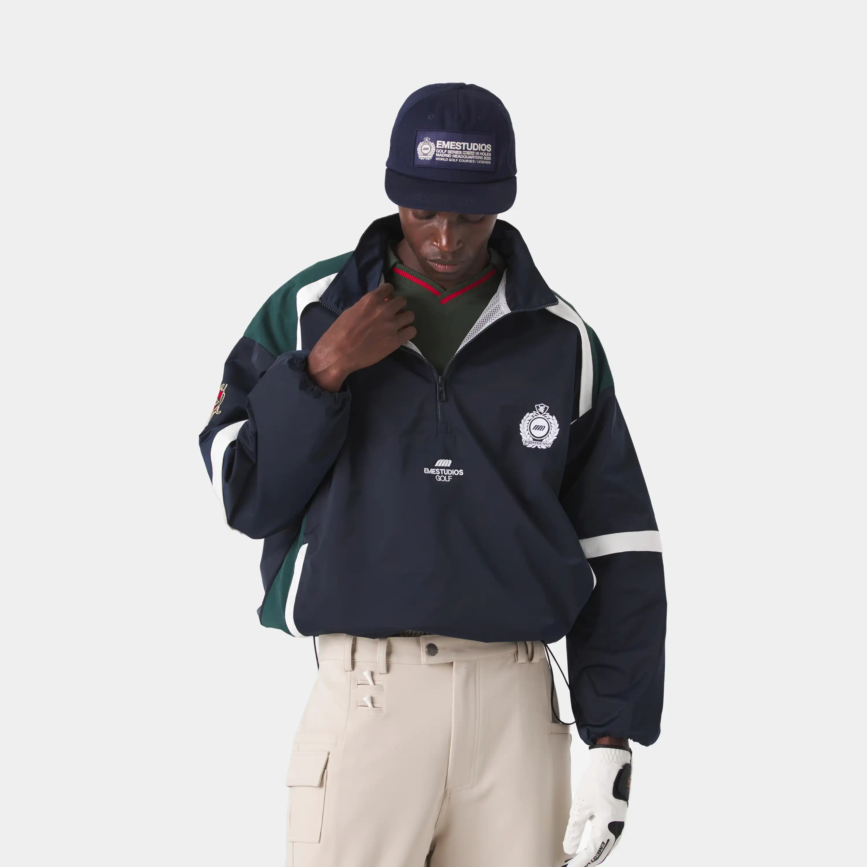 Golf Navy Windbreaker Outerwear Eme Studios