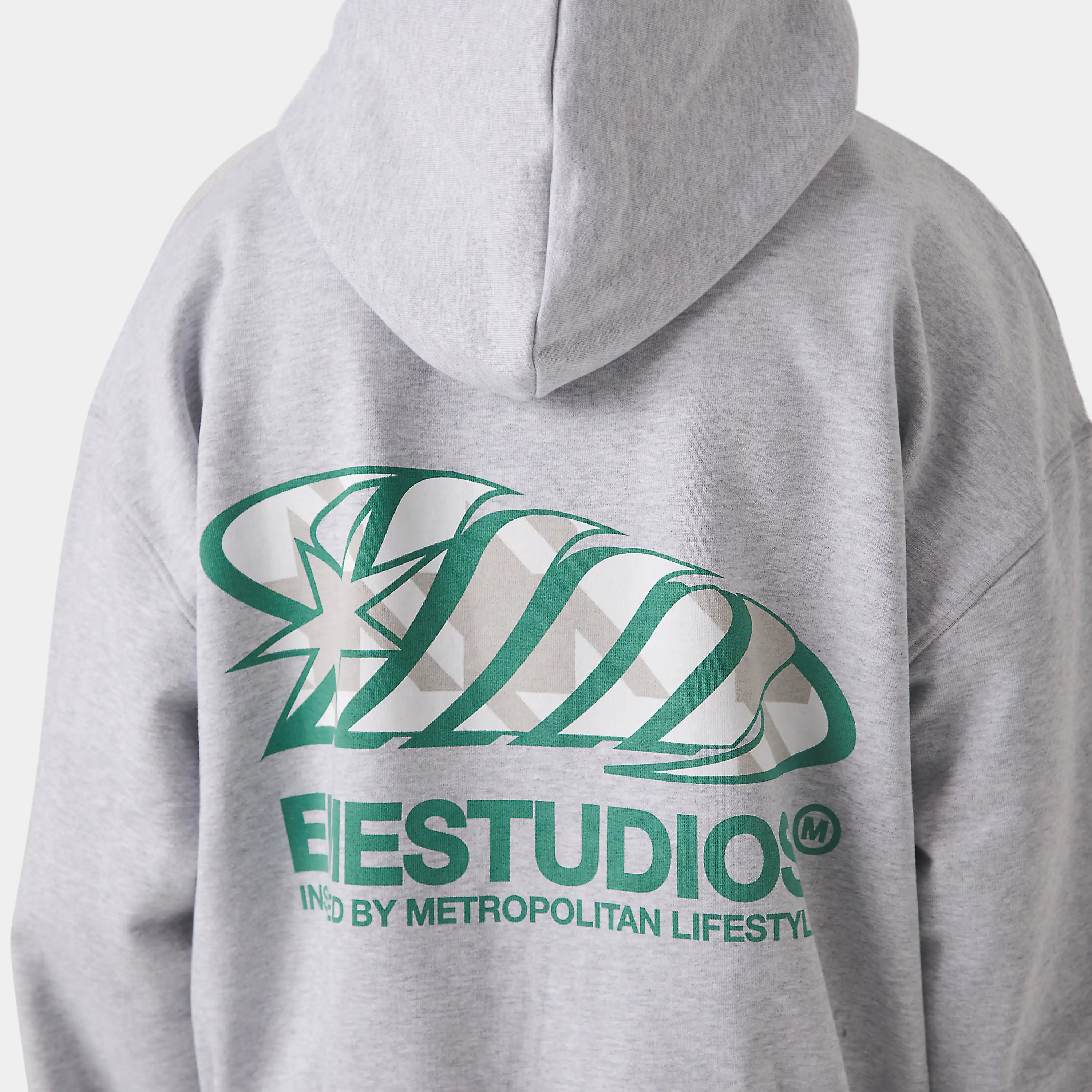 Claurev Grey Oversized Hoodie Hoodies Eme Studios