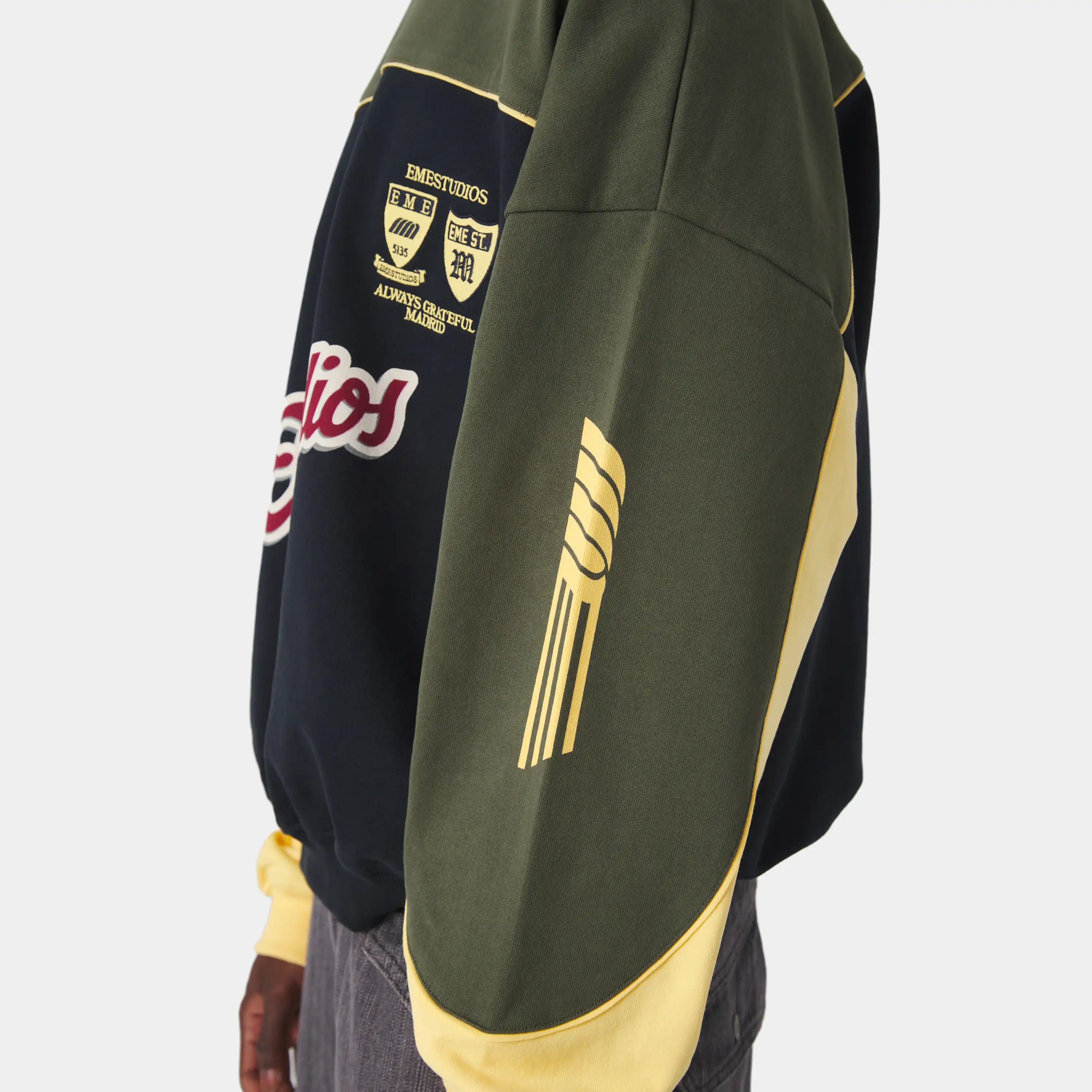 Campus Navy Oversized Crewneck Sweatshirts Eme Studios