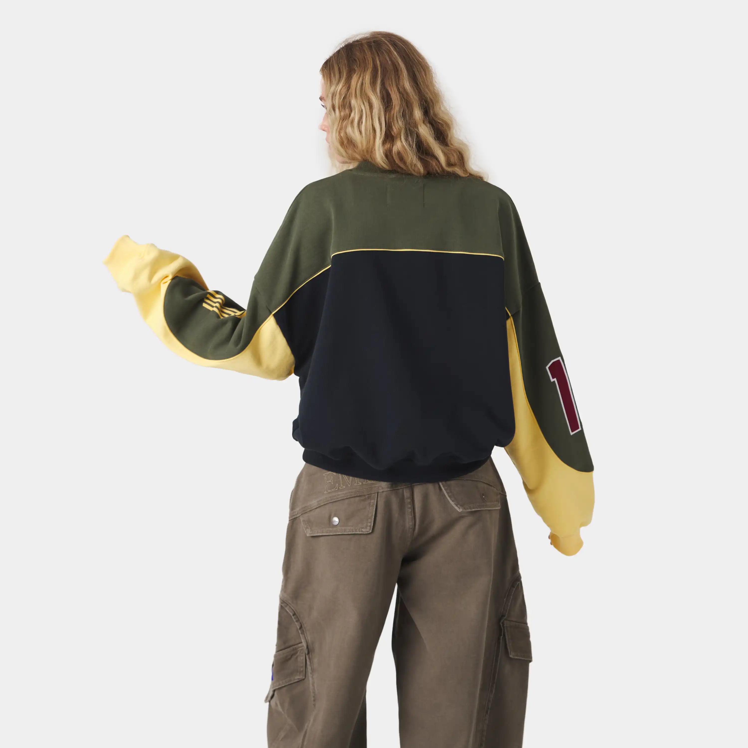 Campus Navy Oversized Crewneck Sweatshirts Eme Studios