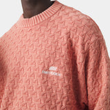 Grid Coral Cable Knit Sweater Knitwear Eme Studios