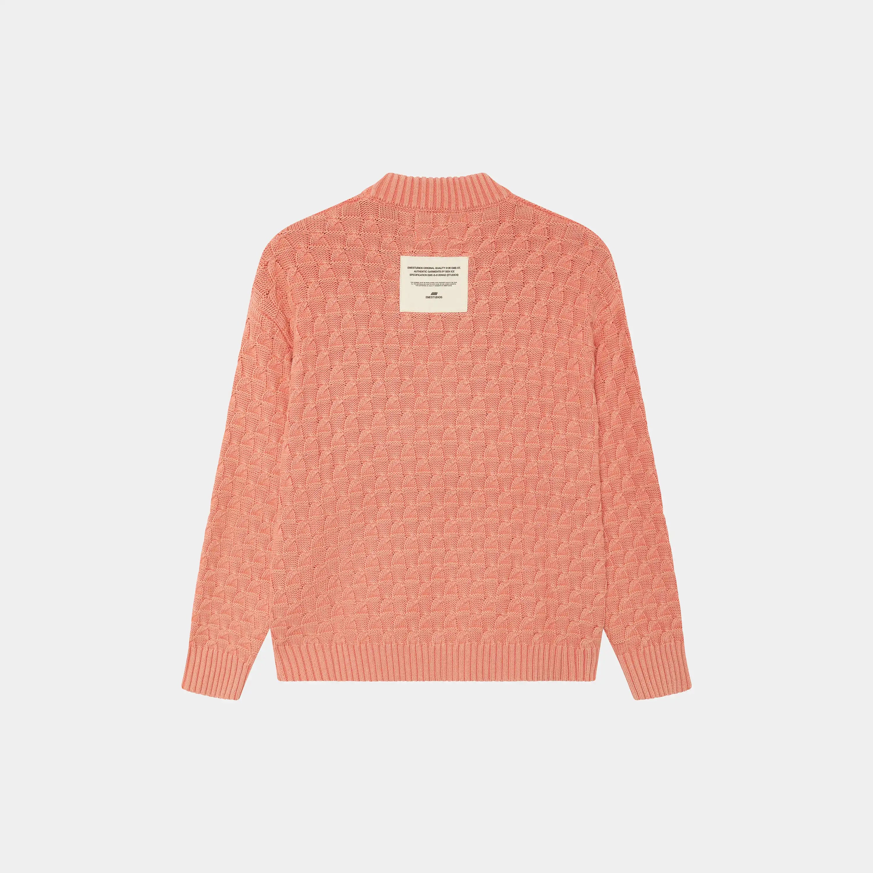 Grid Coral Cable Knit Sweater Knitwear Eme Studios