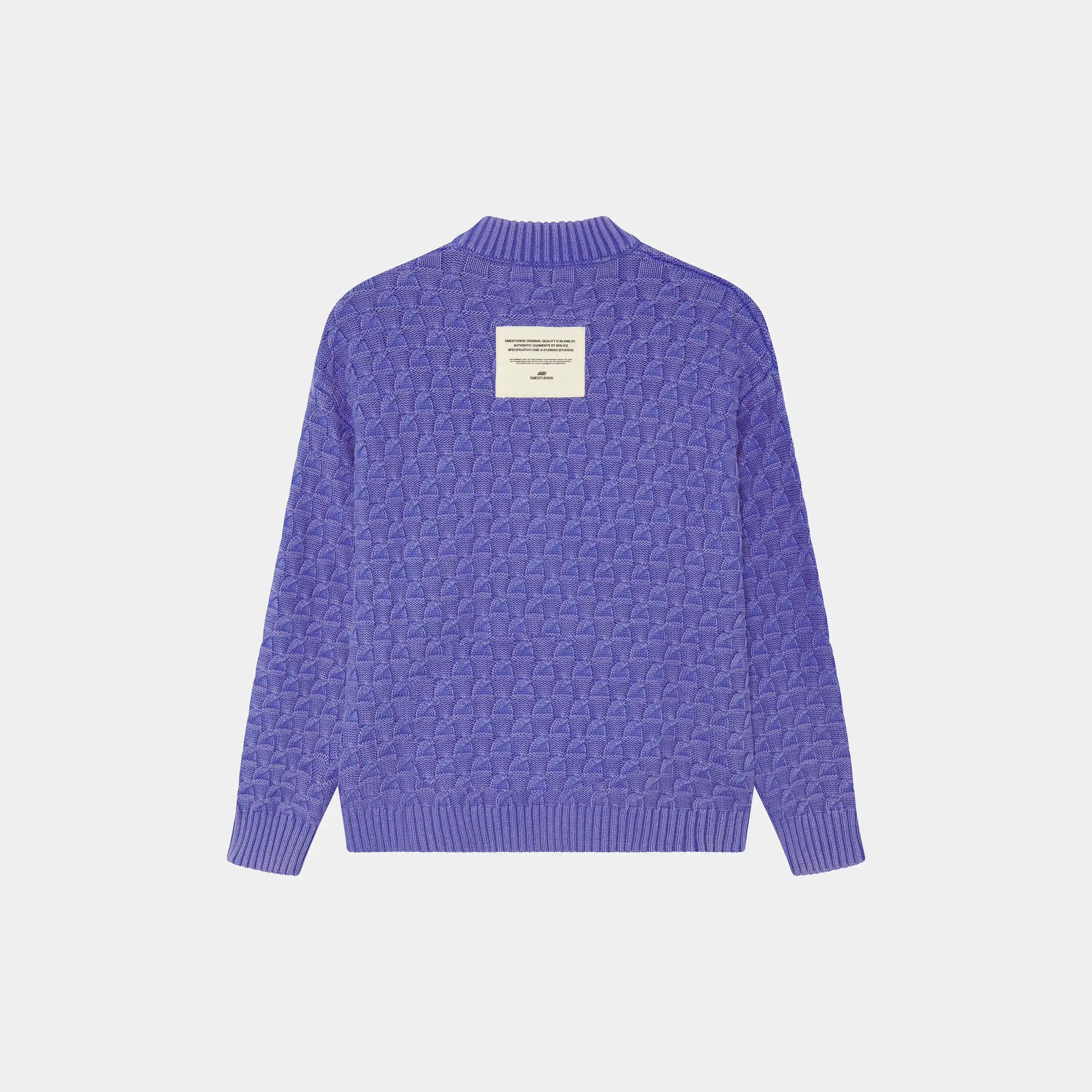Grid Lucent Cable Knit Sweater Knitwear Eme Studios