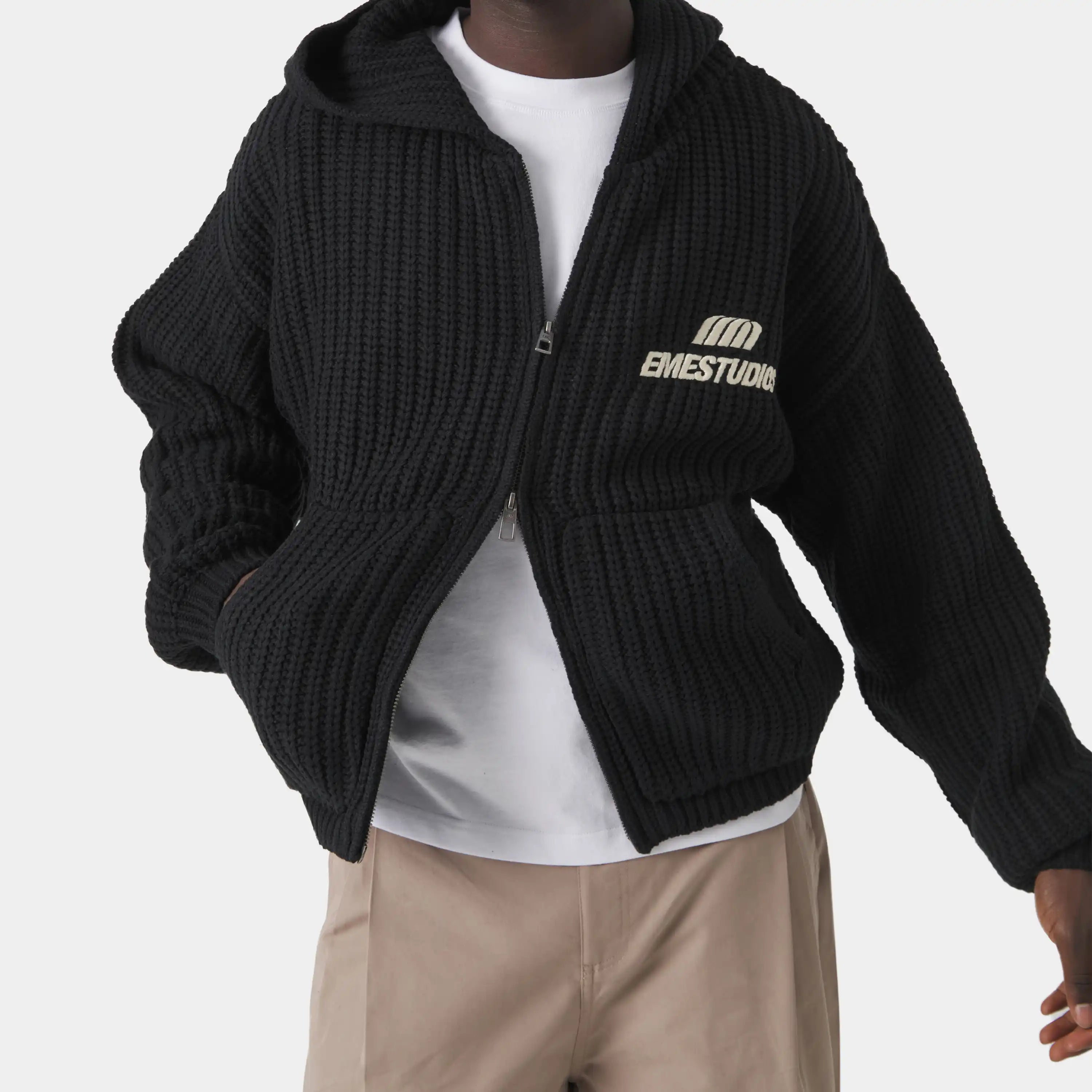 Globe Shadow Zipper Knit Knitwear Eme Studios