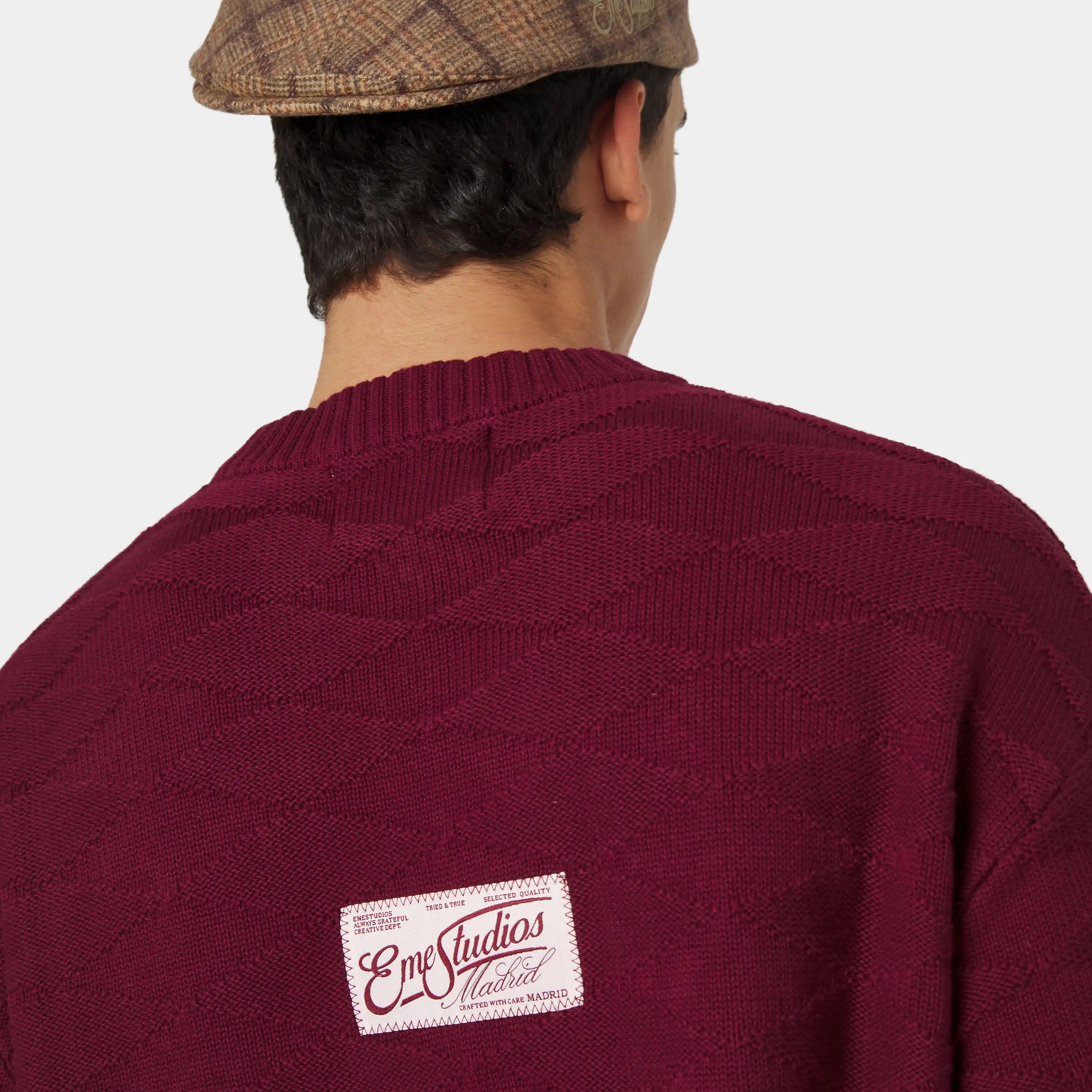 Rhomb Cabernet Knit Sweater Knitwear Eme Studios