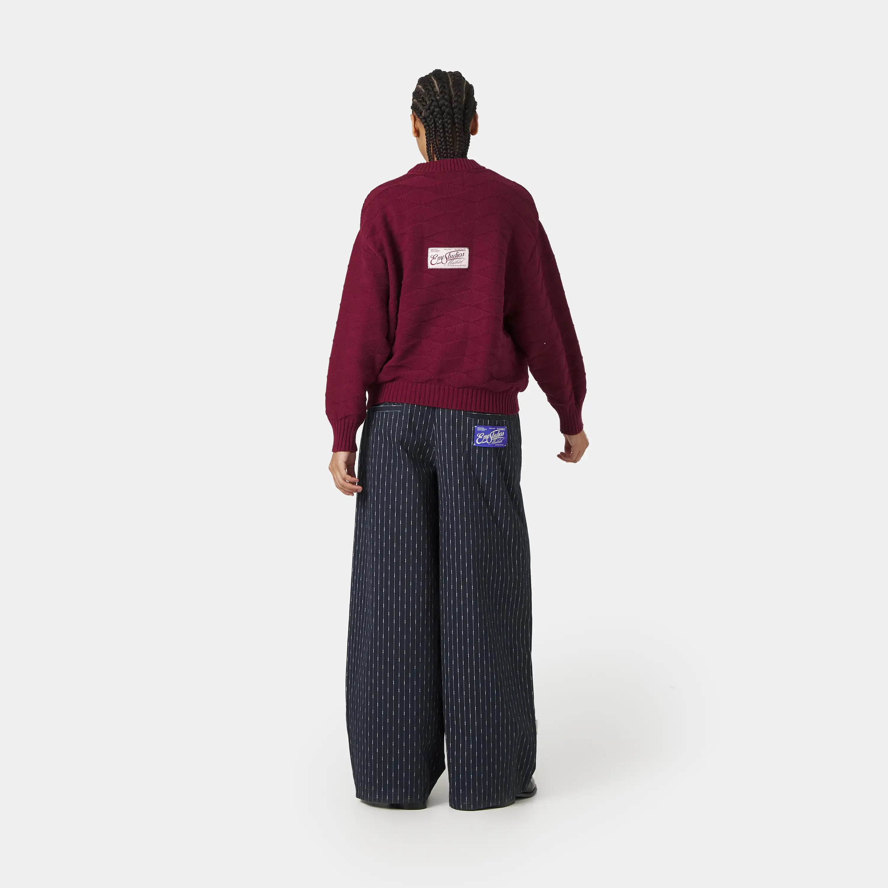 Rhomb Cabernet Knit Sweater Knitwear Eme Studios