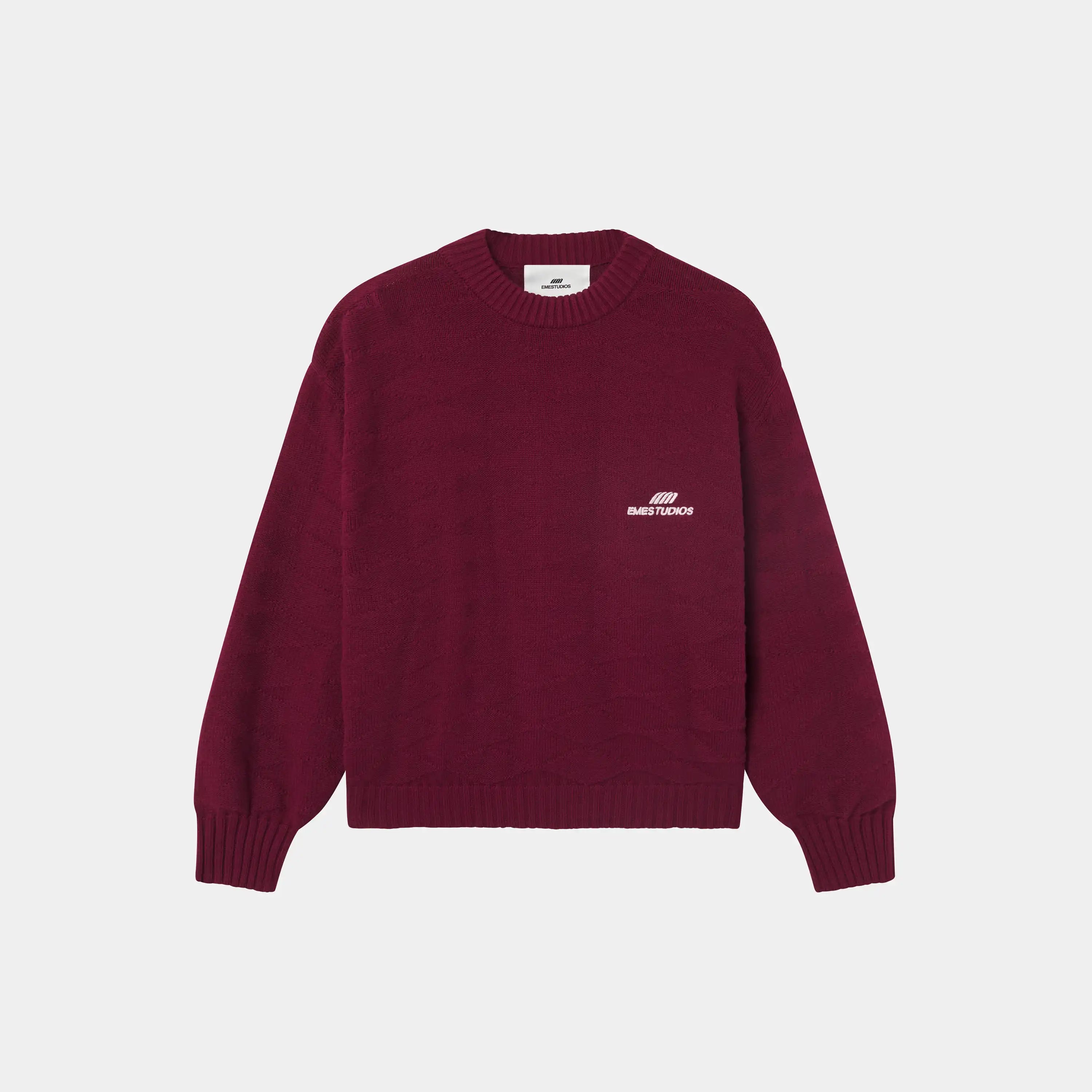 Rhomb Cabernet Knit Sweater