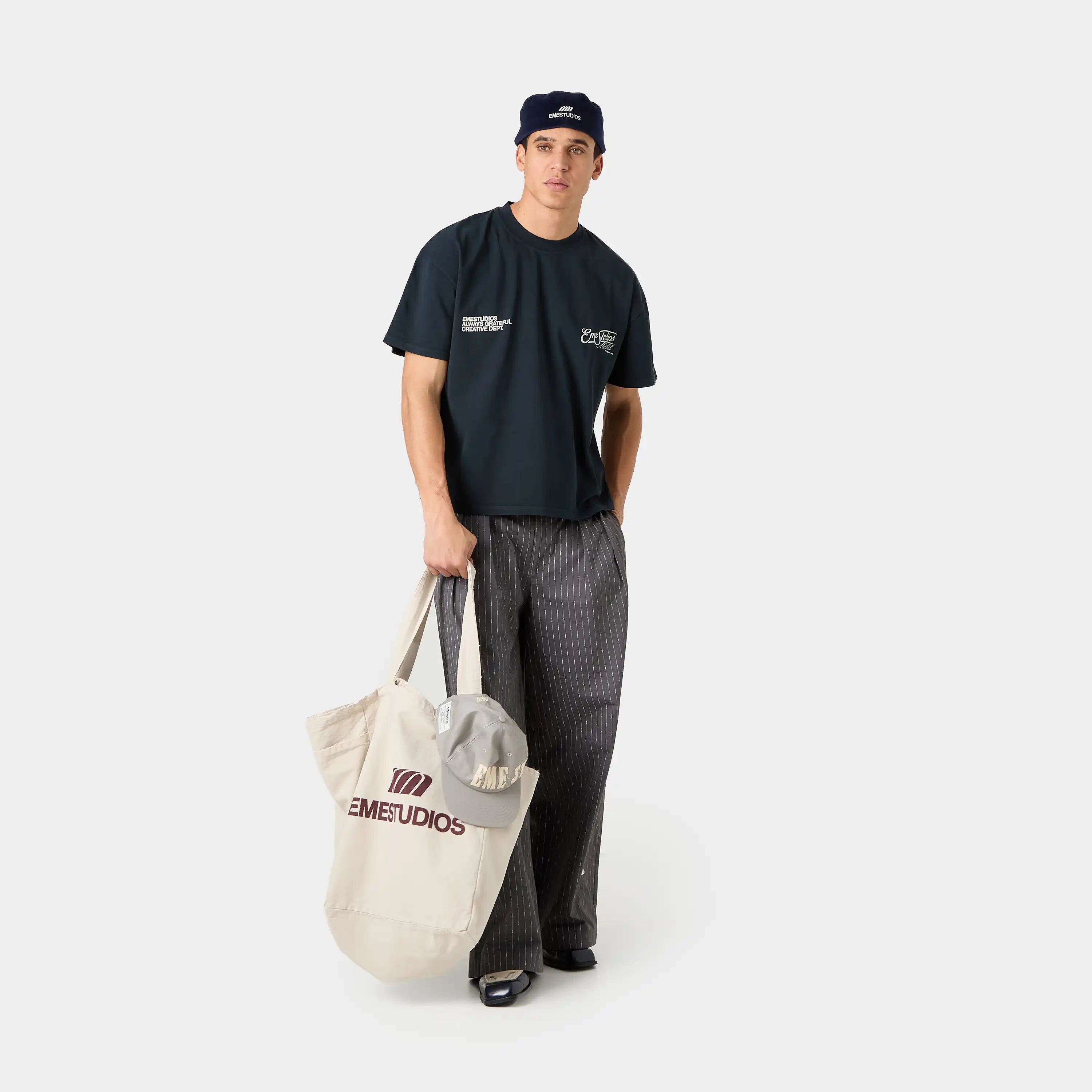 Tried & True Navy Oversized Tee T-shirts Eme Studios