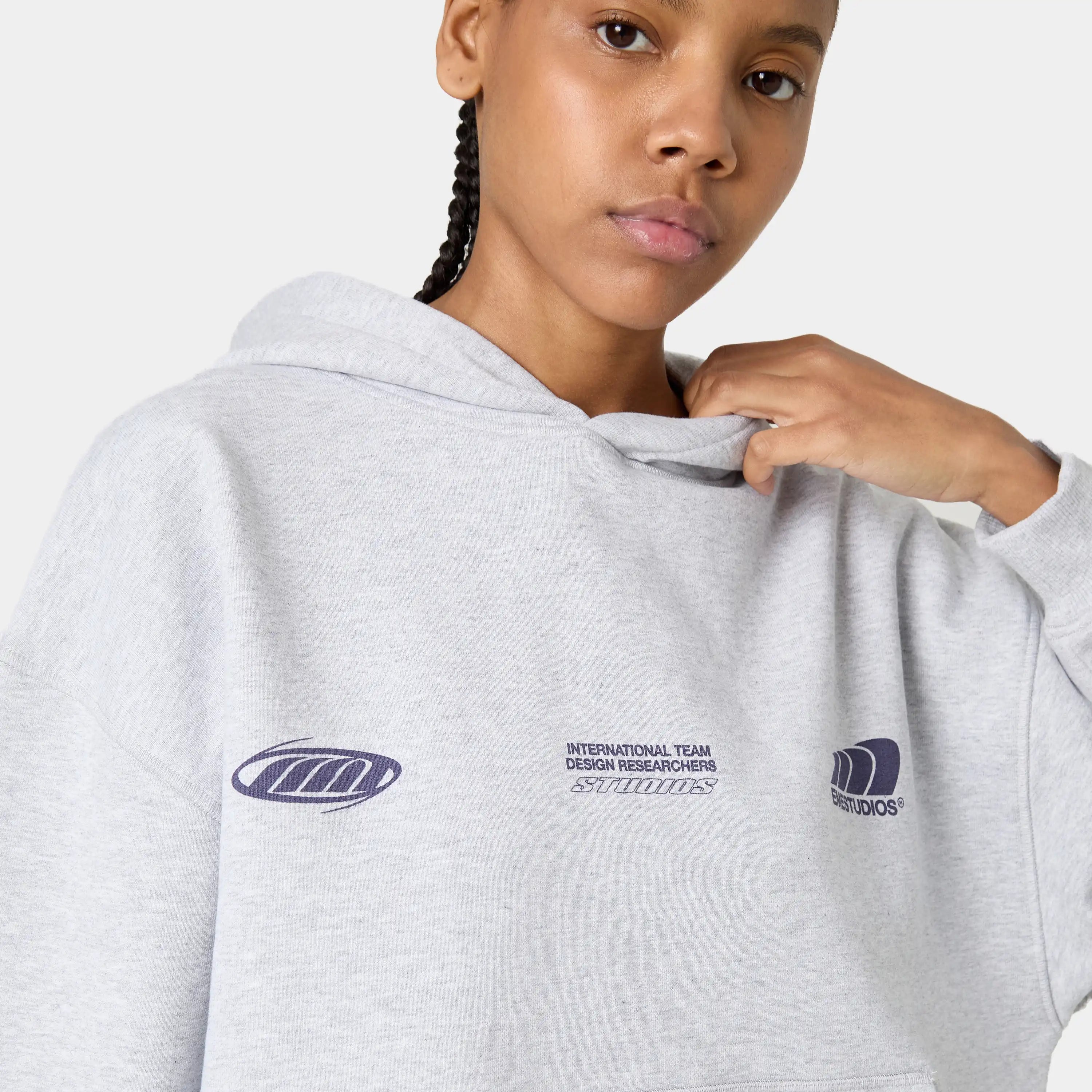 Odd Heather Grey Oversized Hoodie Hoodies Eme Studios