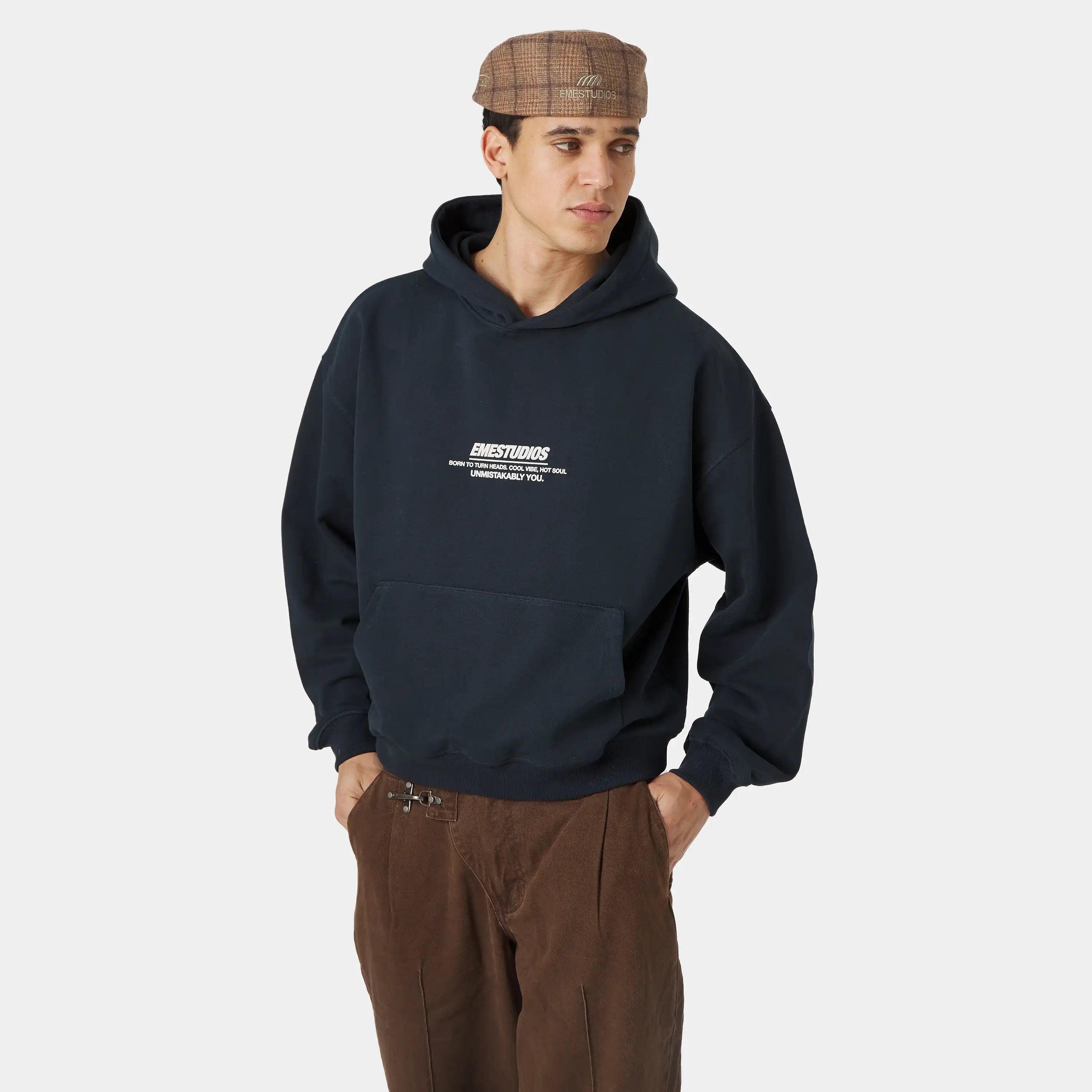 Hot Soul Navy Oversized Hoodie Hoodies Eme Studios