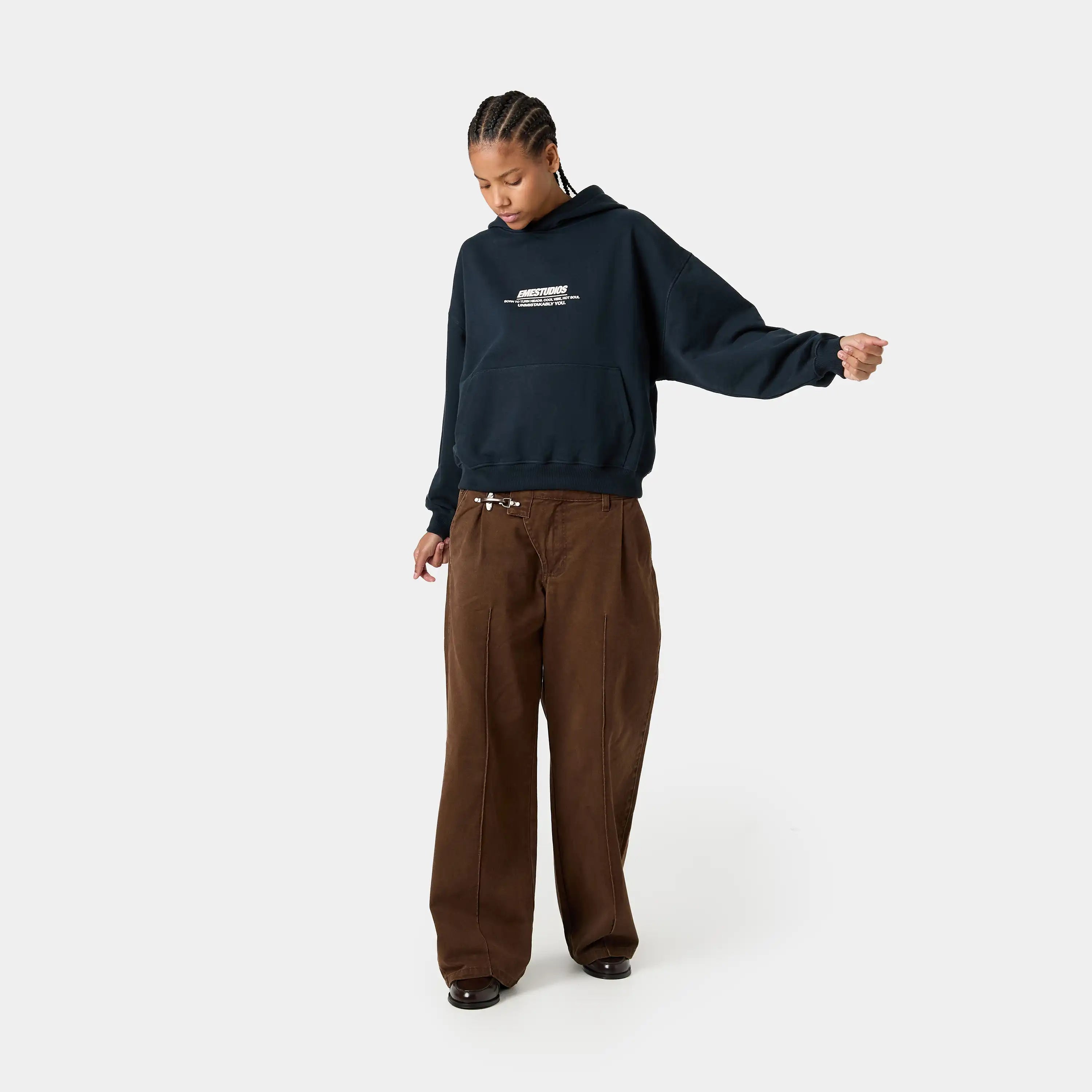 Hot Soul Navy Oversized Hoodie Hoodies Eme Studios