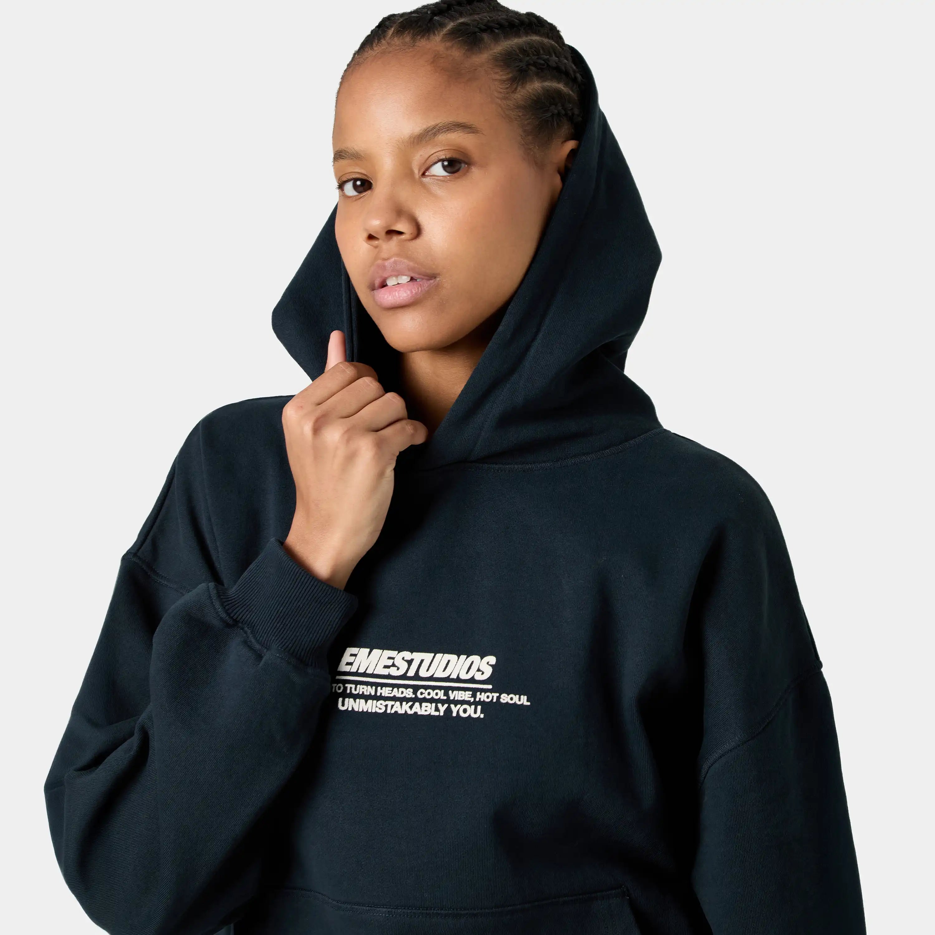Hot Soul Navy Oversized Hoodie Hoodies Eme Studios