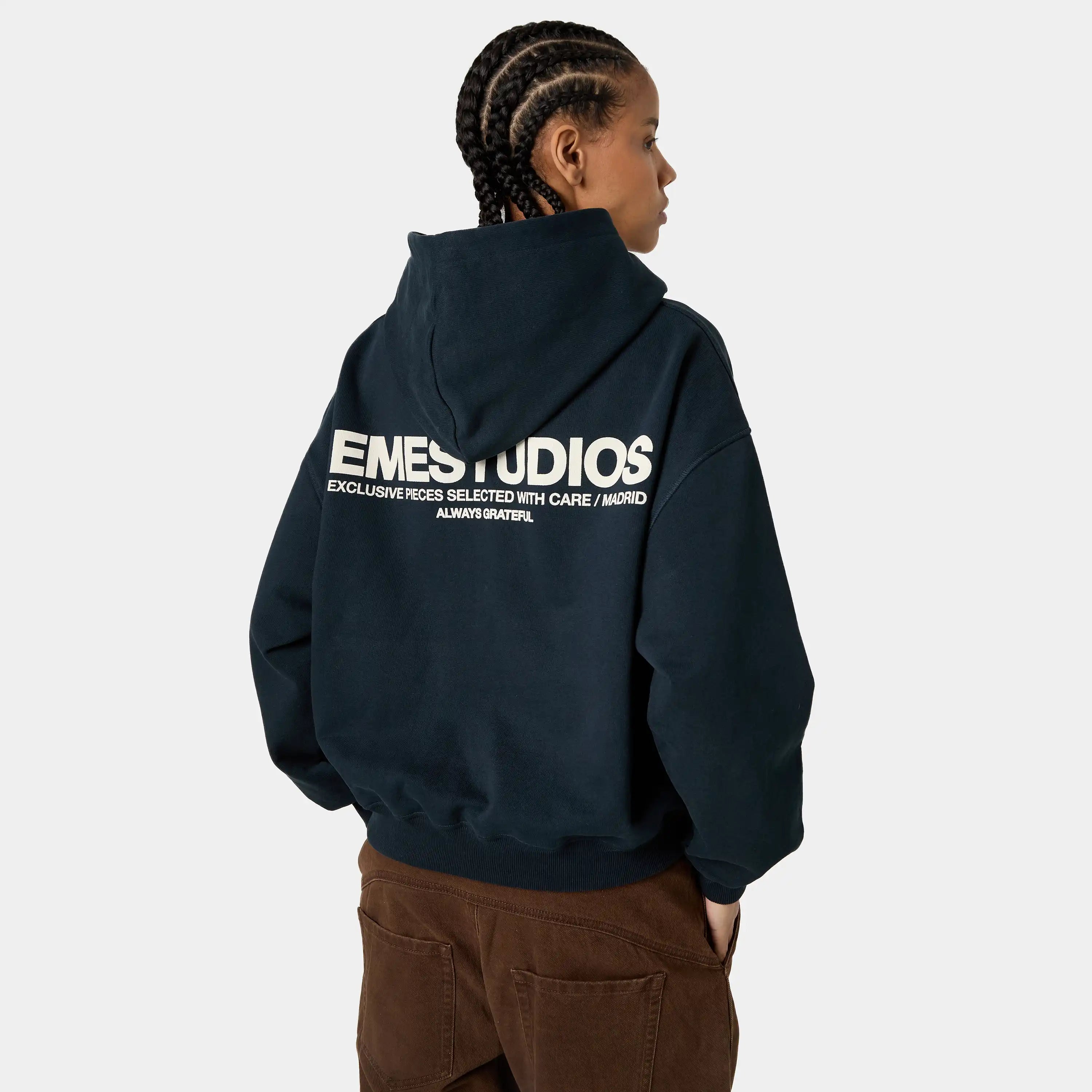 Hot Soul Navy Oversized Hoodie Hoodies Eme Studios