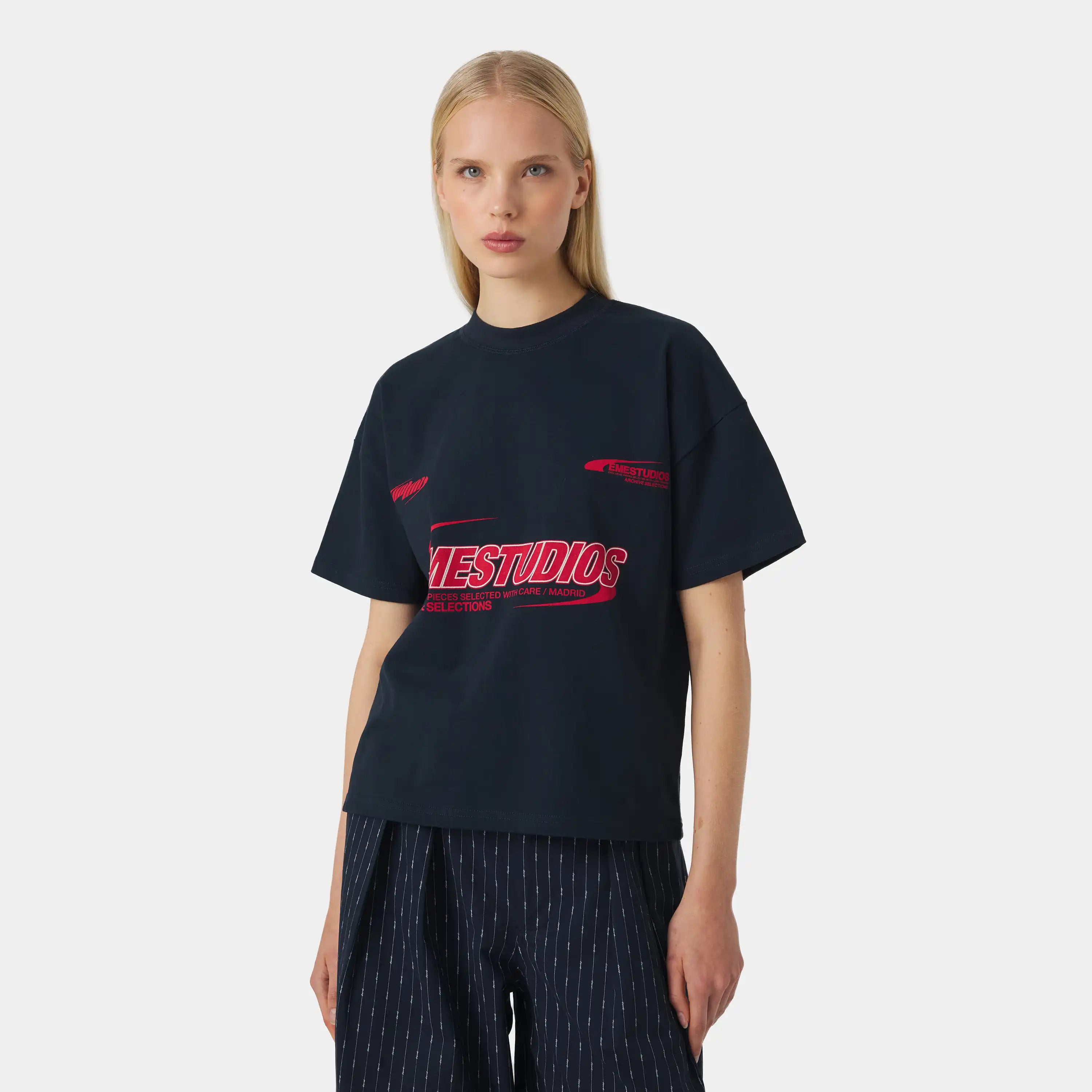 Tracer Navy Oversized Tee T-shirts Eme Studios