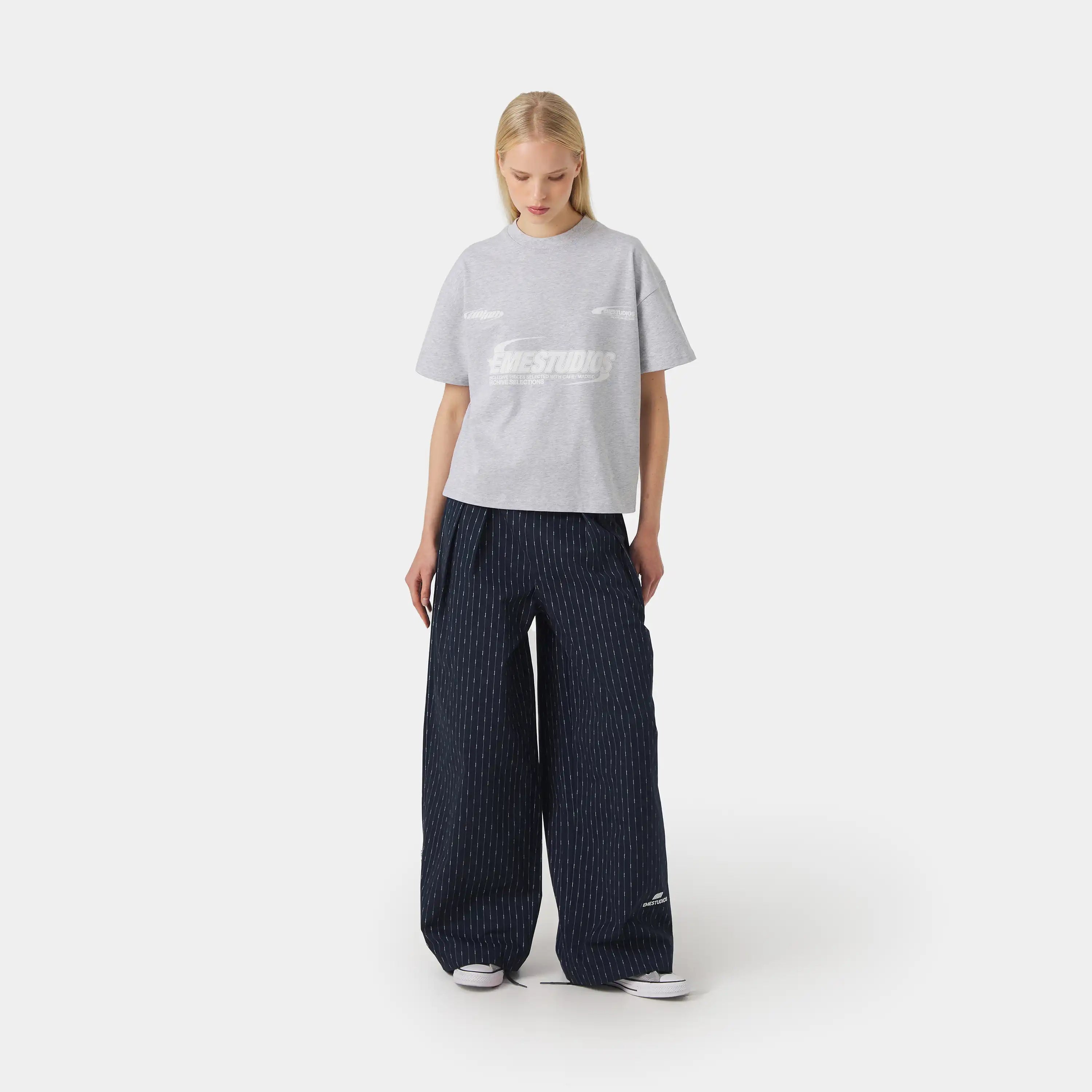 Tracer Heather Grey Oversized Tee T-shirts Eme Studios