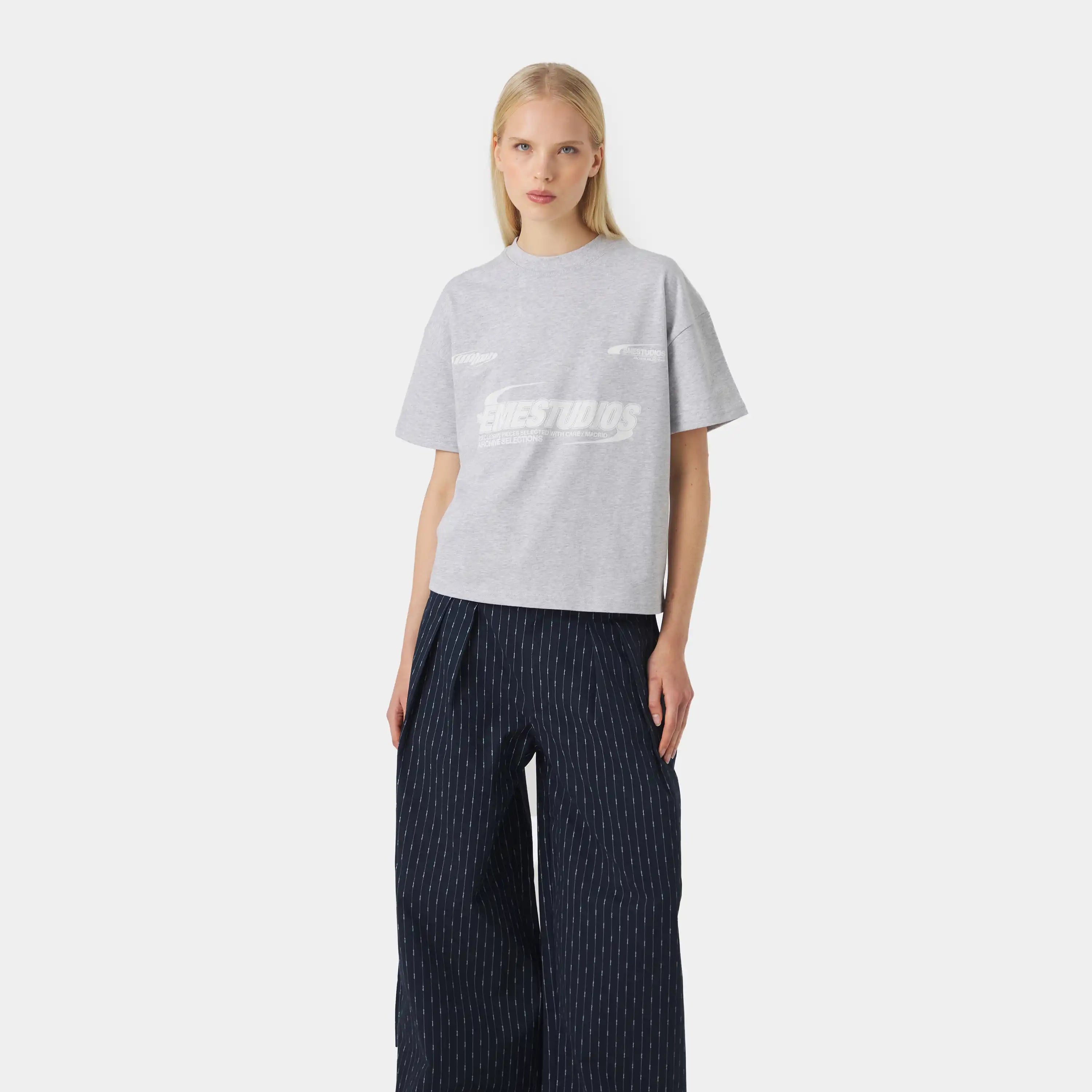 Tracer Heather Grey Oversized Tee T-shirts Eme Studios