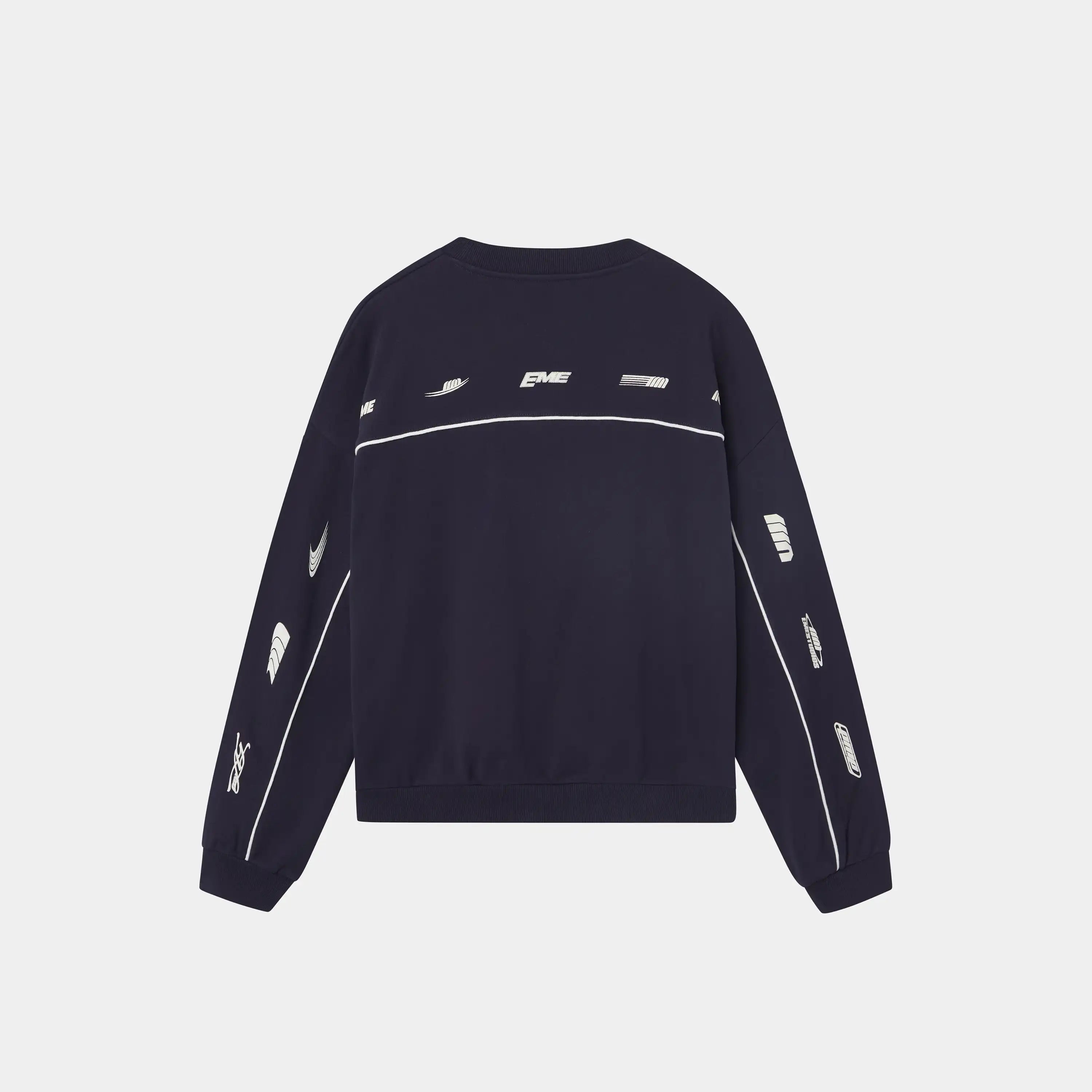 Zenit Navy Oversized Crewneck Sweatshirts Eme Studios