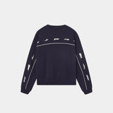 Zenit Navy Oversized Crewneck Sweatshirts Eme Studios