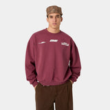 Zenit Burgundy Oversized Crewneck Sweatshirts Eme Studios