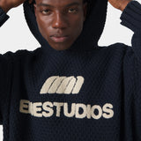 Pidgey Navy Knitted Hoodie Knitwear Eme Studios