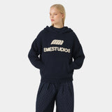 Pidgey Navy Knitted Hoodie Knitwear Eme Studios