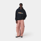 Stickers Navy Oversized Hoodie Hoodies Eme Studios