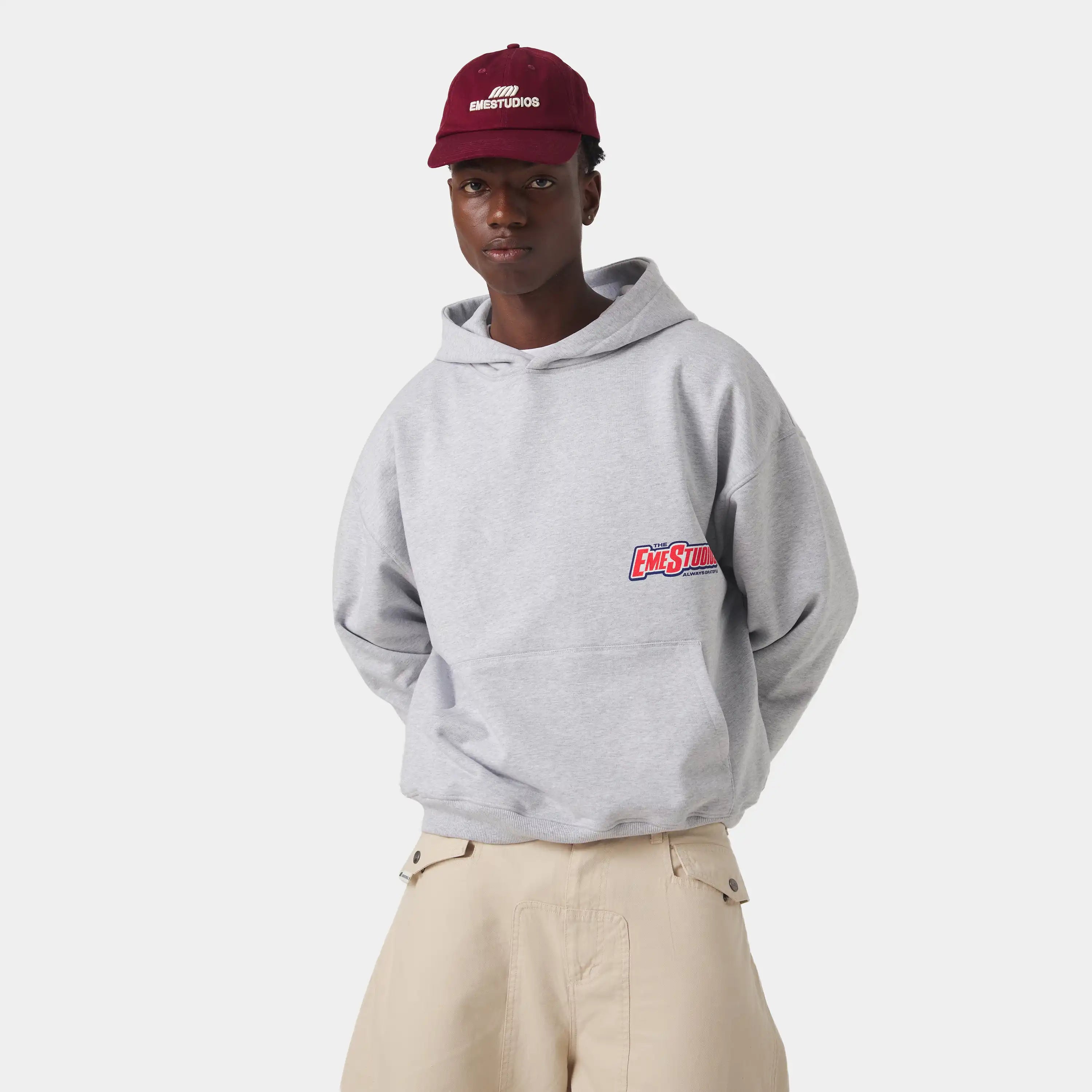 Shining Grey Oversized Hoodie Hoodies Eme Studios