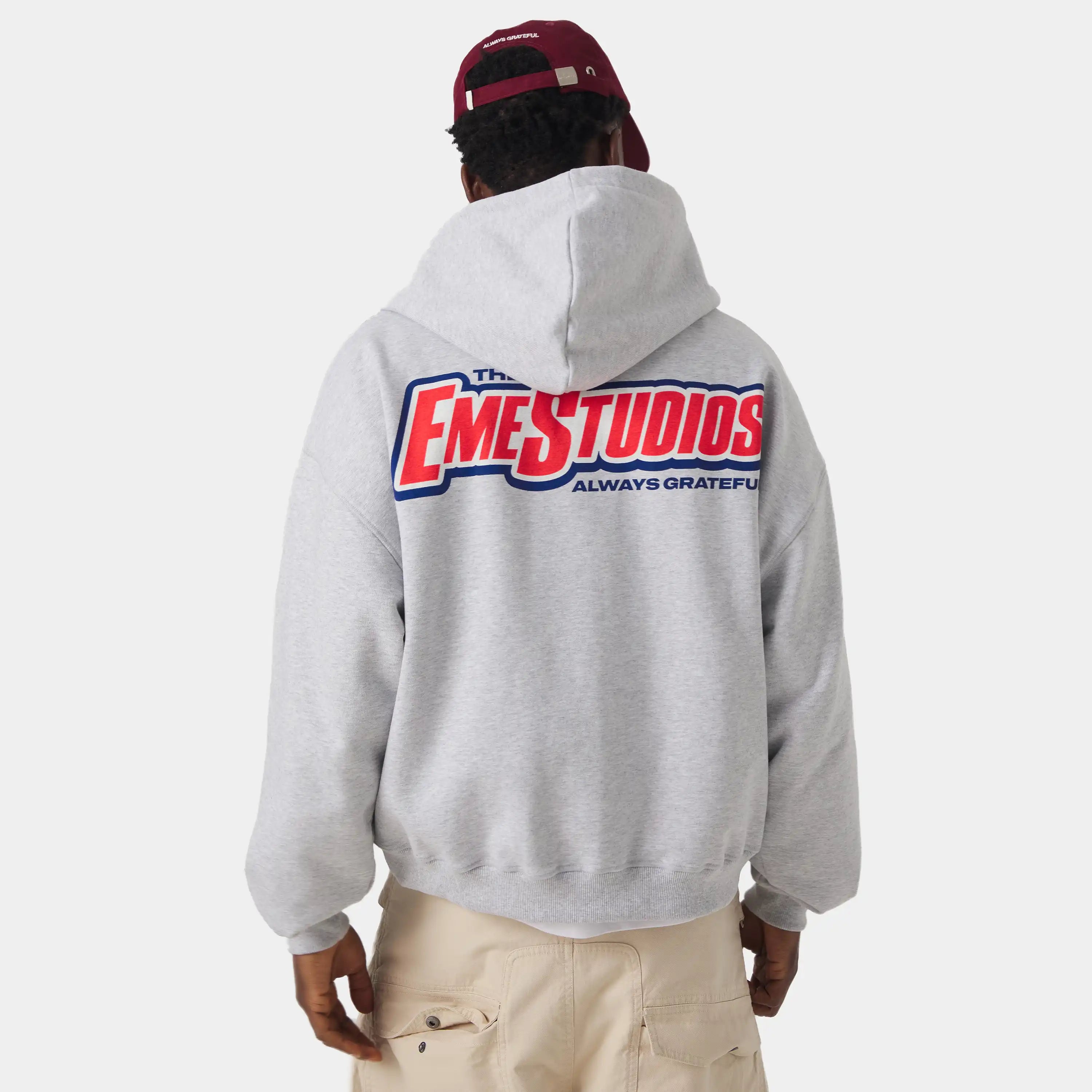 Shining Grey Oversized Hoodie Hoodies Eme Studios