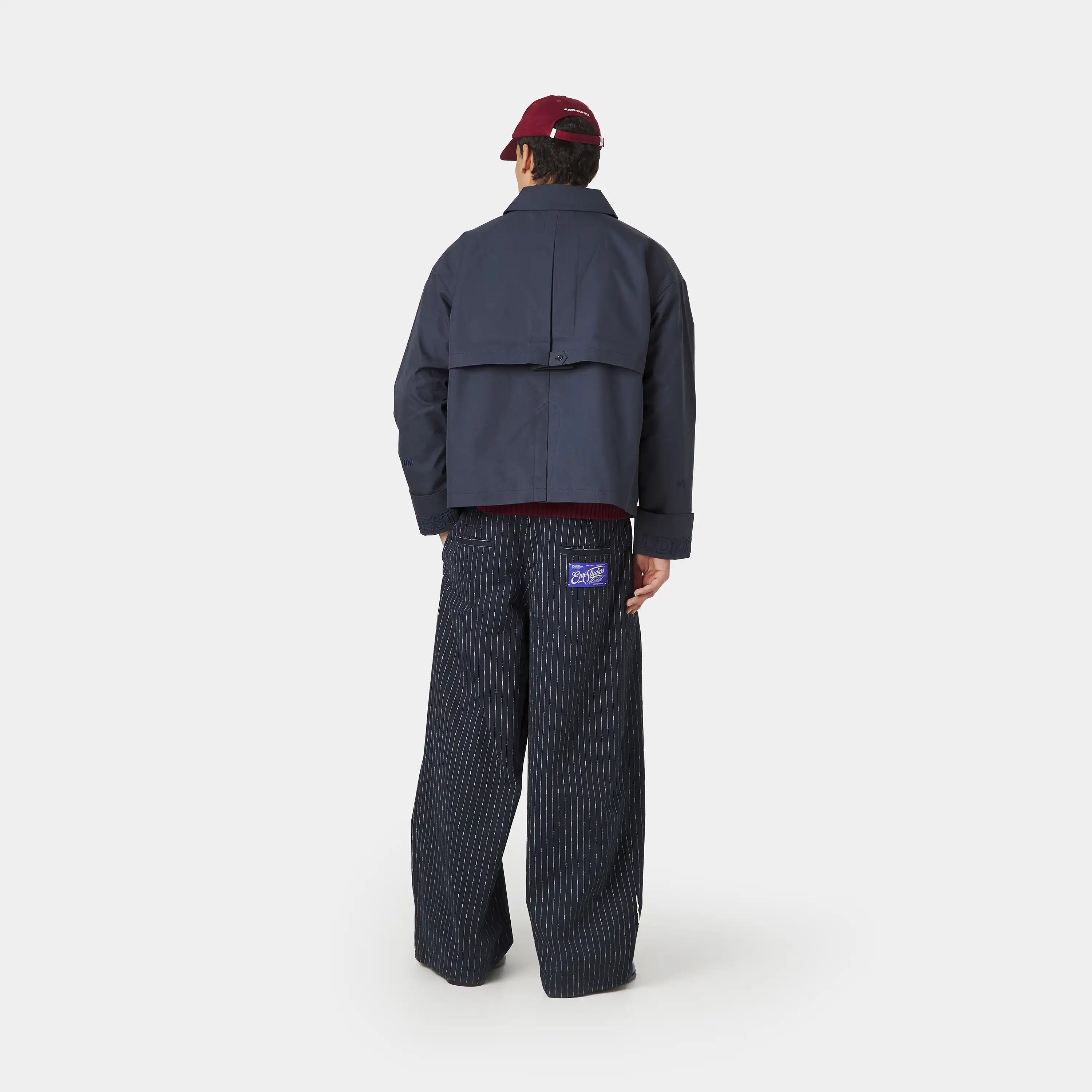 Lizi Navy Trench Jacket Outerwear Eme Studios