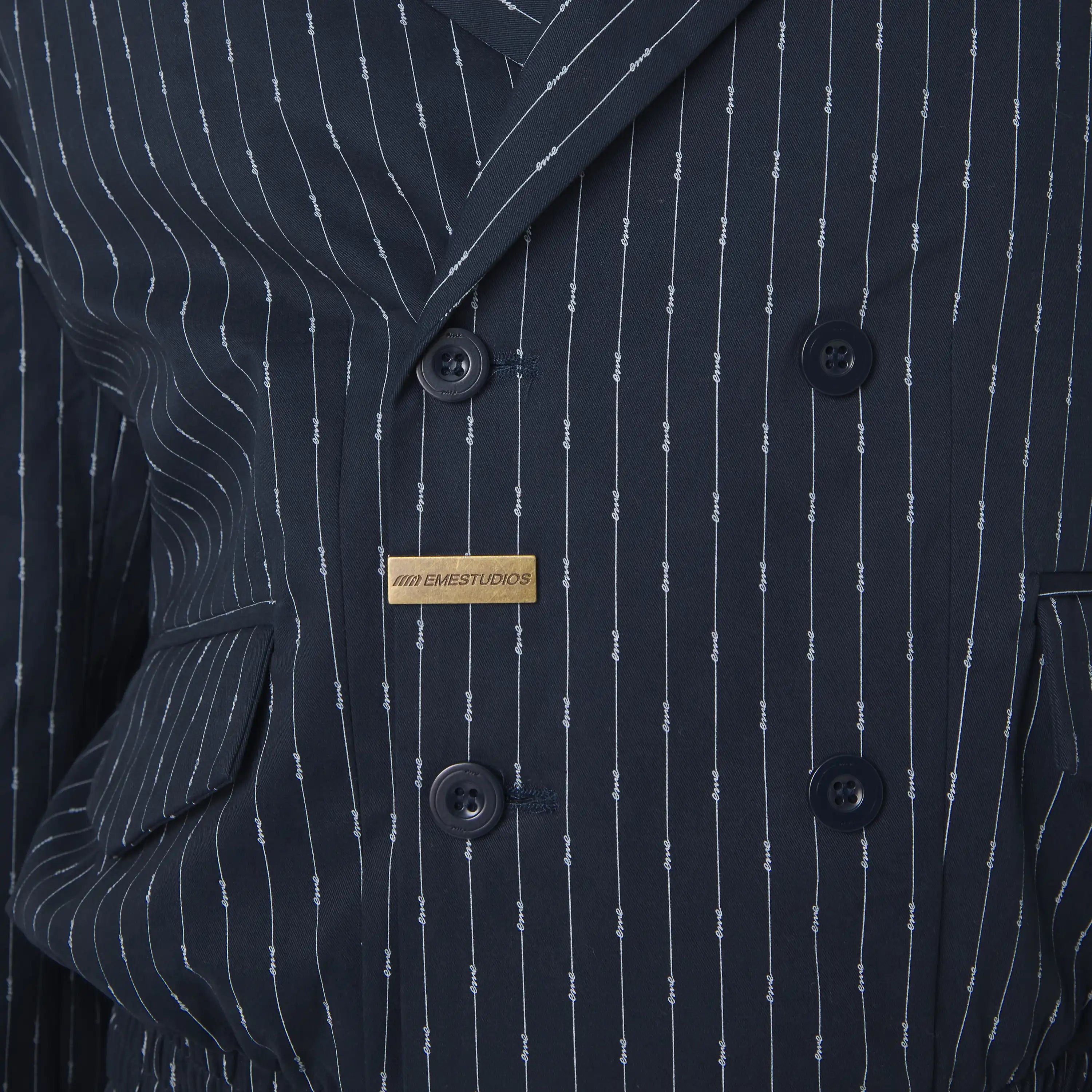 Shift Navy Bomber Blazer Outerwear Eme Studios