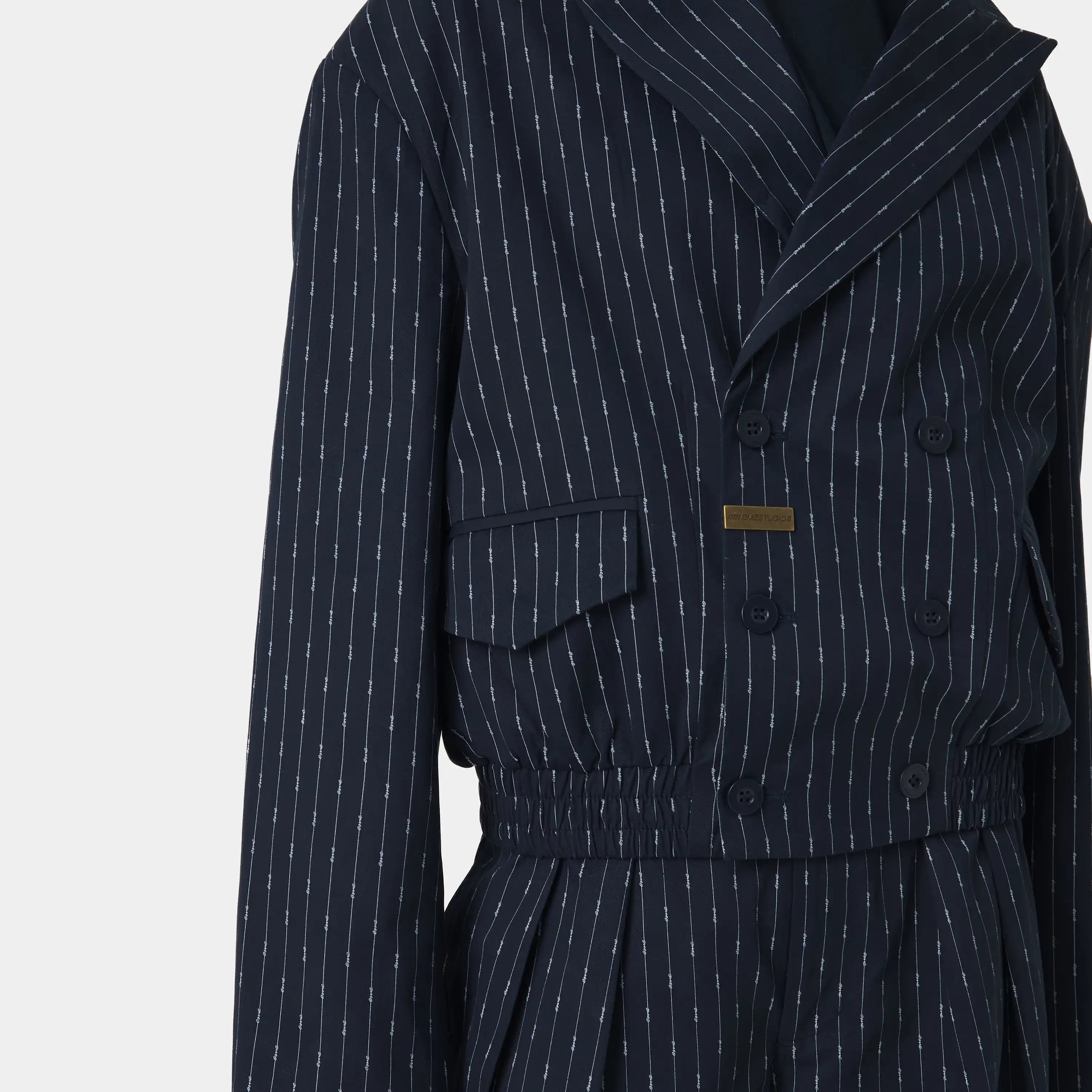 Shift Navy Bomber Blazer Outerwear Eme Studios