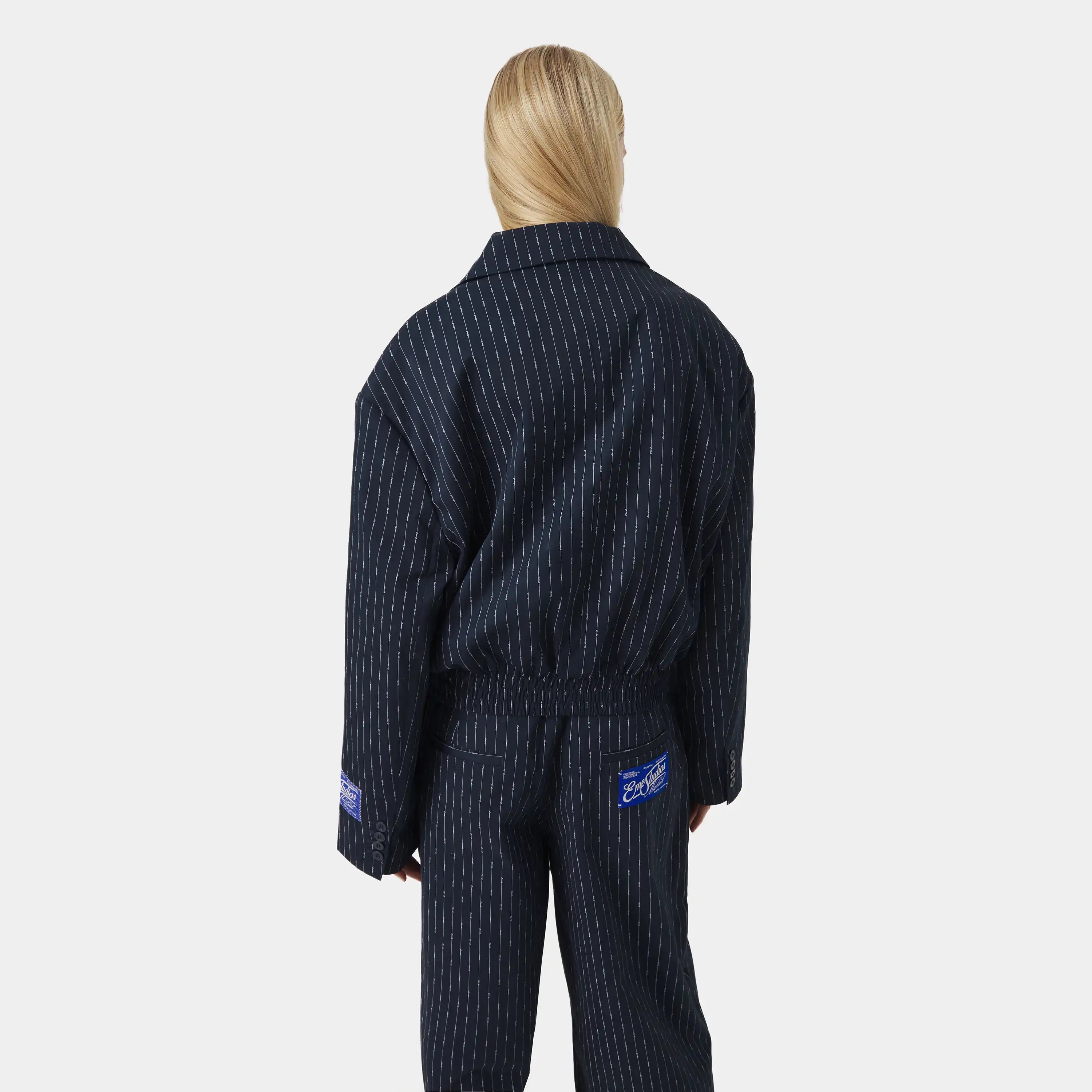 Shift Navy Bomber Blazer Outerwear Eme Studios