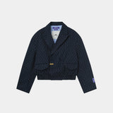 Shift Navy Bomber Blazer Outerwear Eme Studios