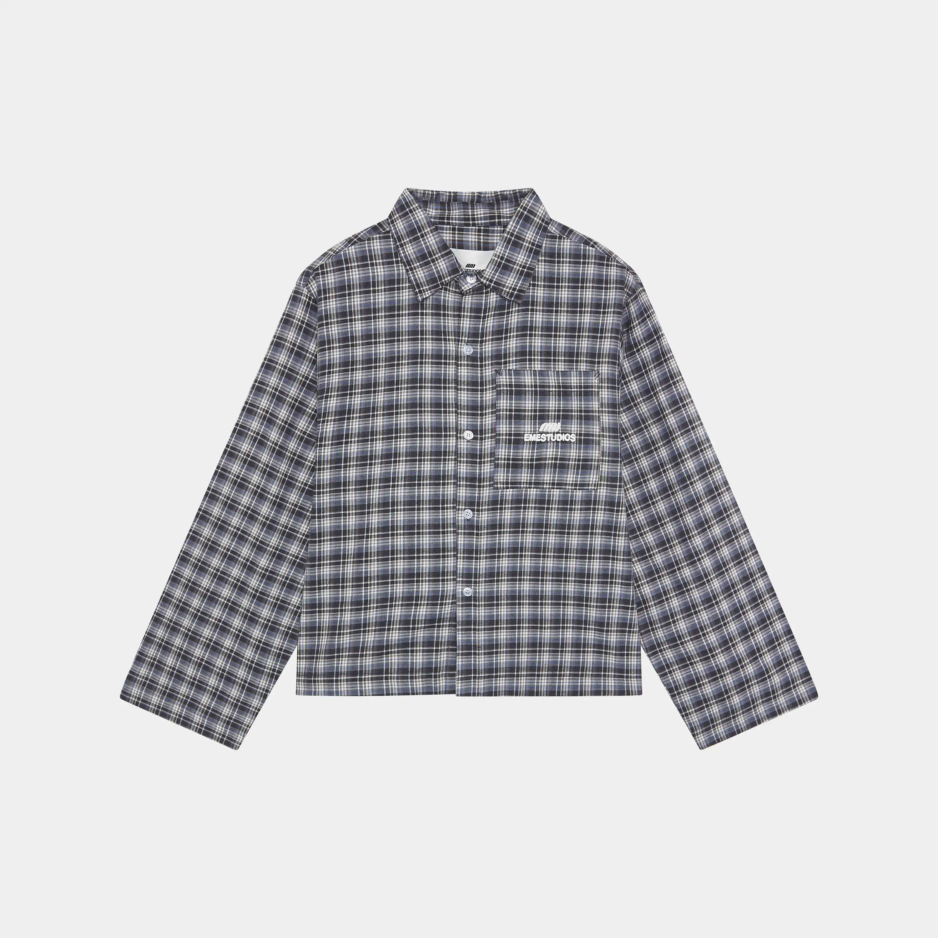 Ivy Navy Boxy Shirt Shirts Eme Studios