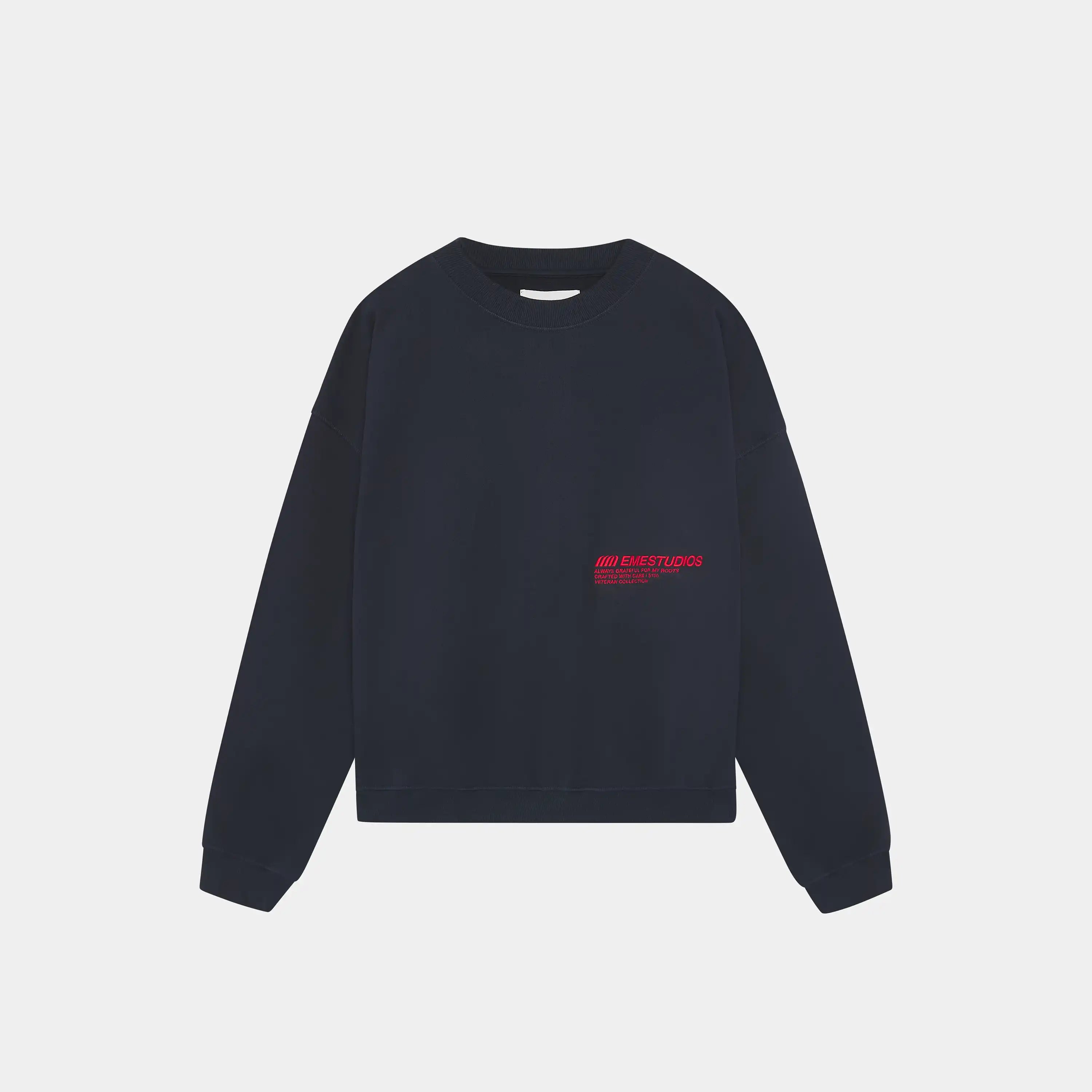 Roots Navy Oversized Crewneck Sweatshirts Eme Studios