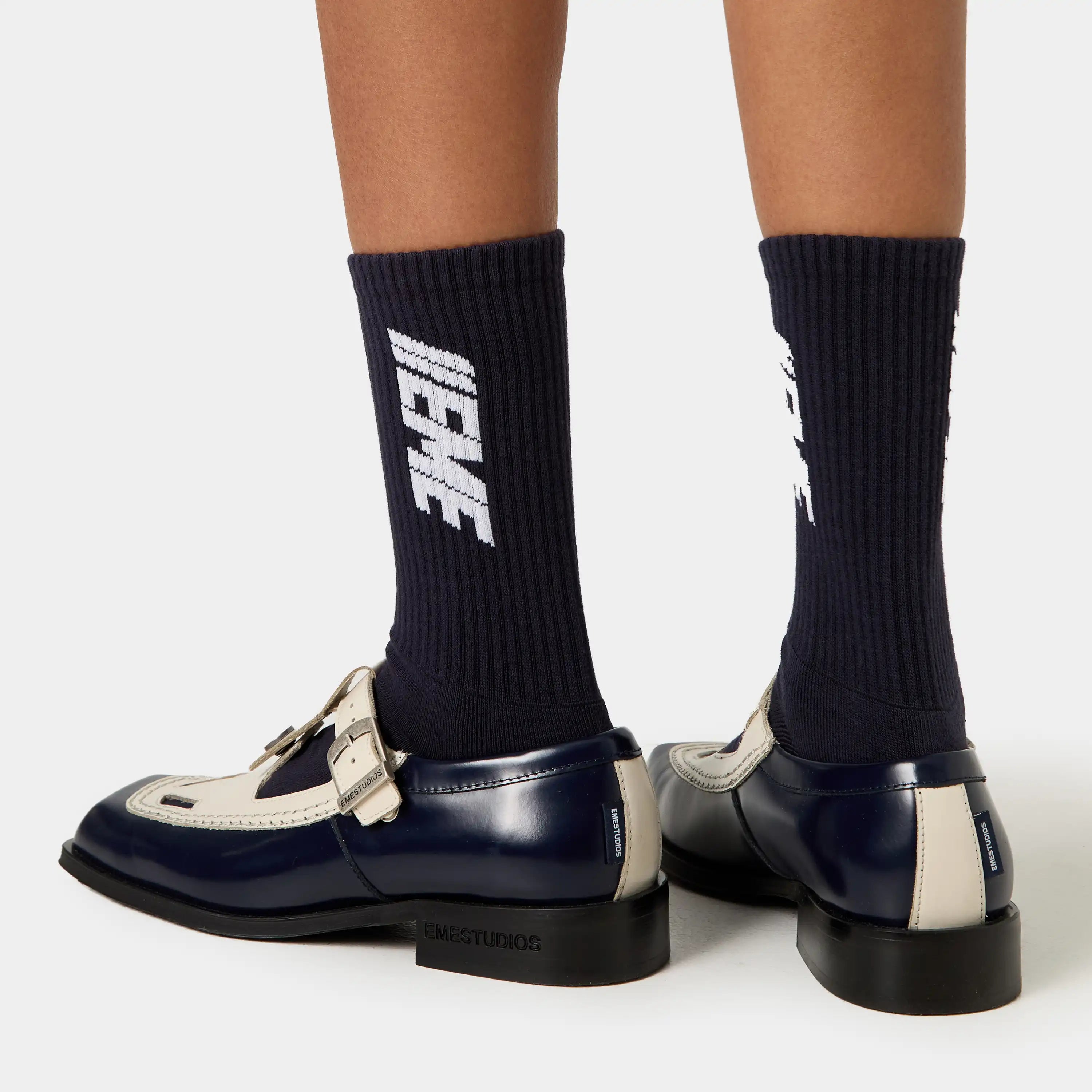 Wheelie Navy Socks Underwear Eme Studios