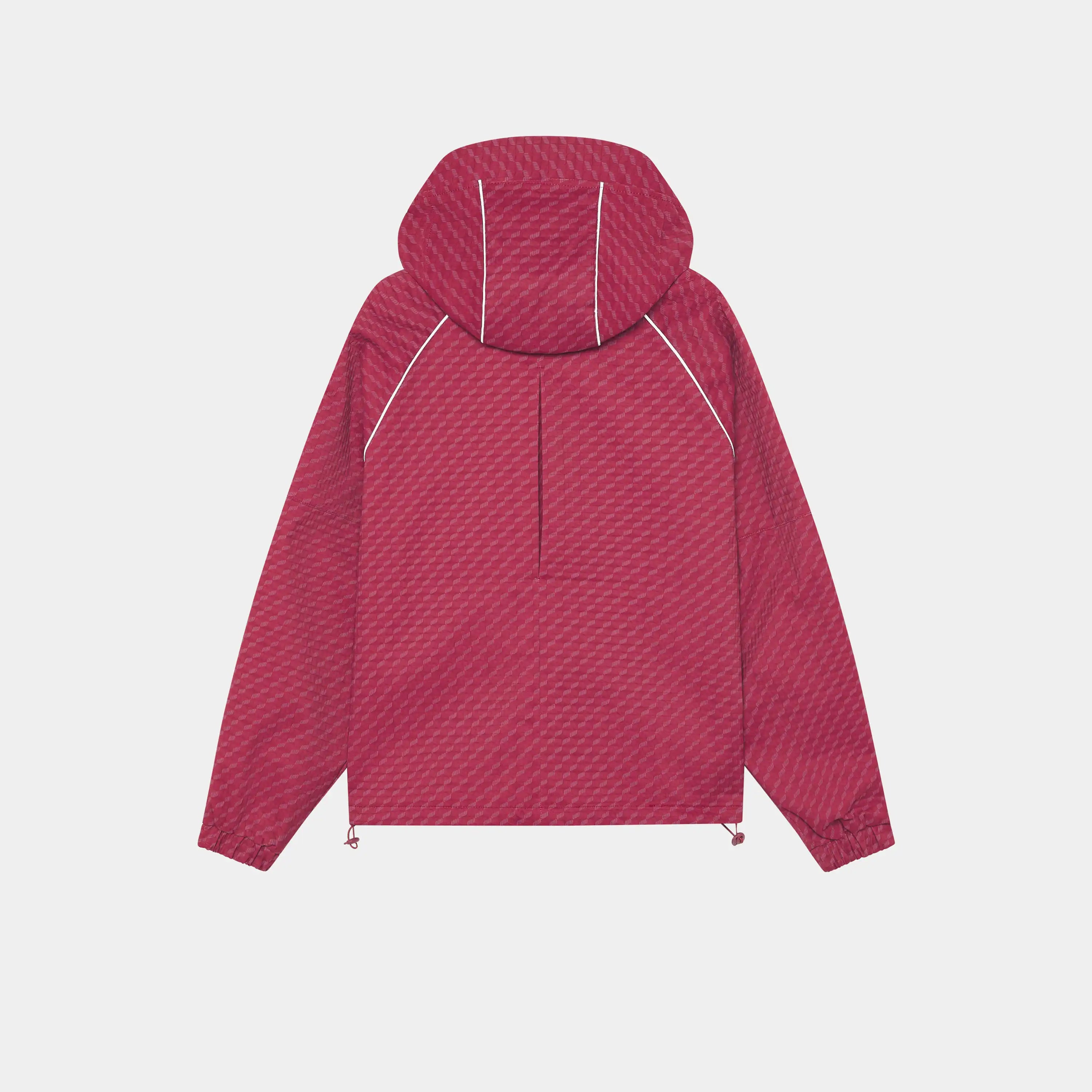 Echo Burgundy Grid Windbreaker Outerwear Eme Studios