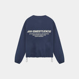 Buckler Navy Oversized Crewneck Crewneck eme   